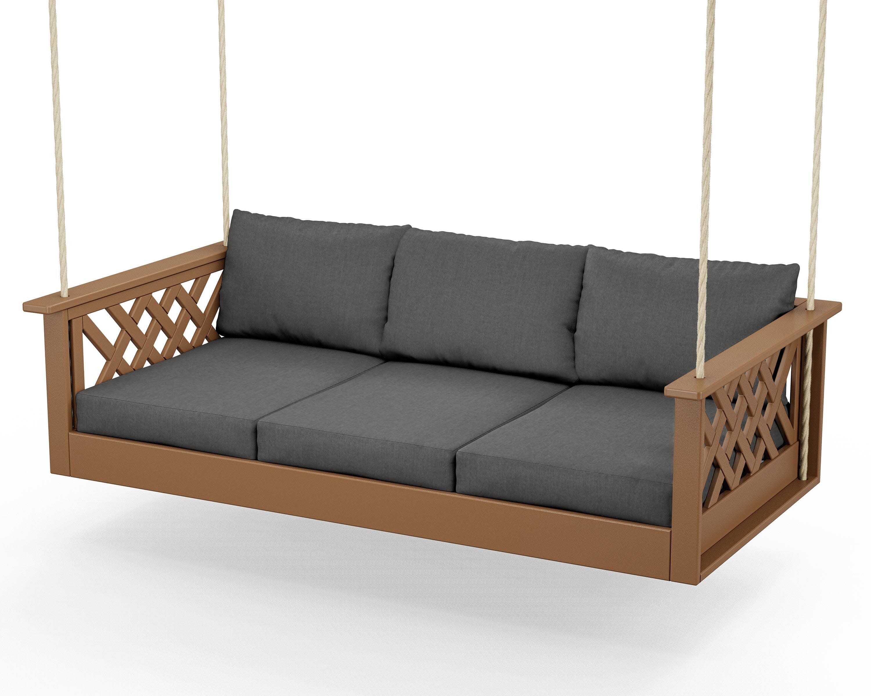 Wovendale Daybed Swing in Teak / Spectrum Carbon