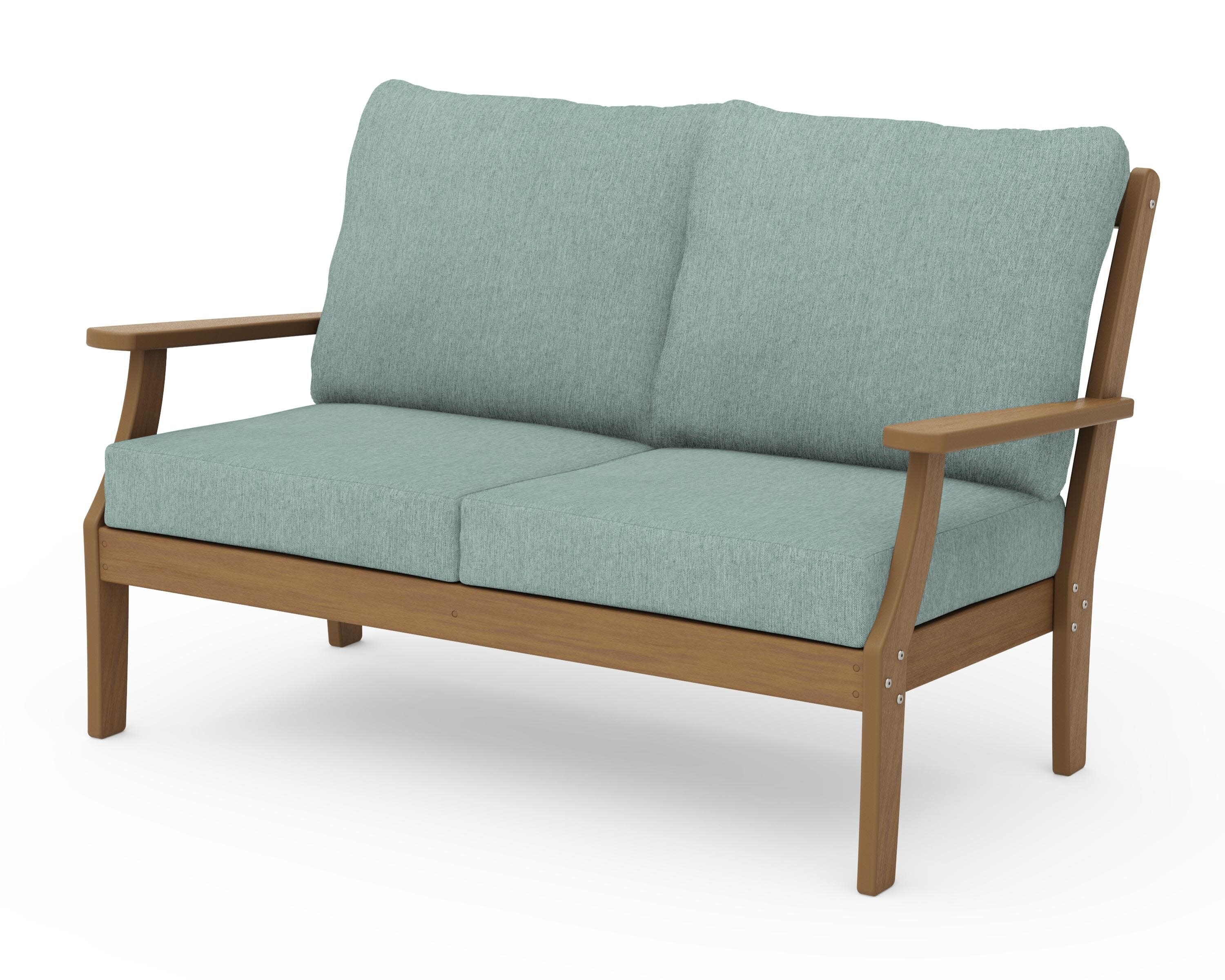 Braxton Deep Seating Loveseat in Natural / Glacier Spa