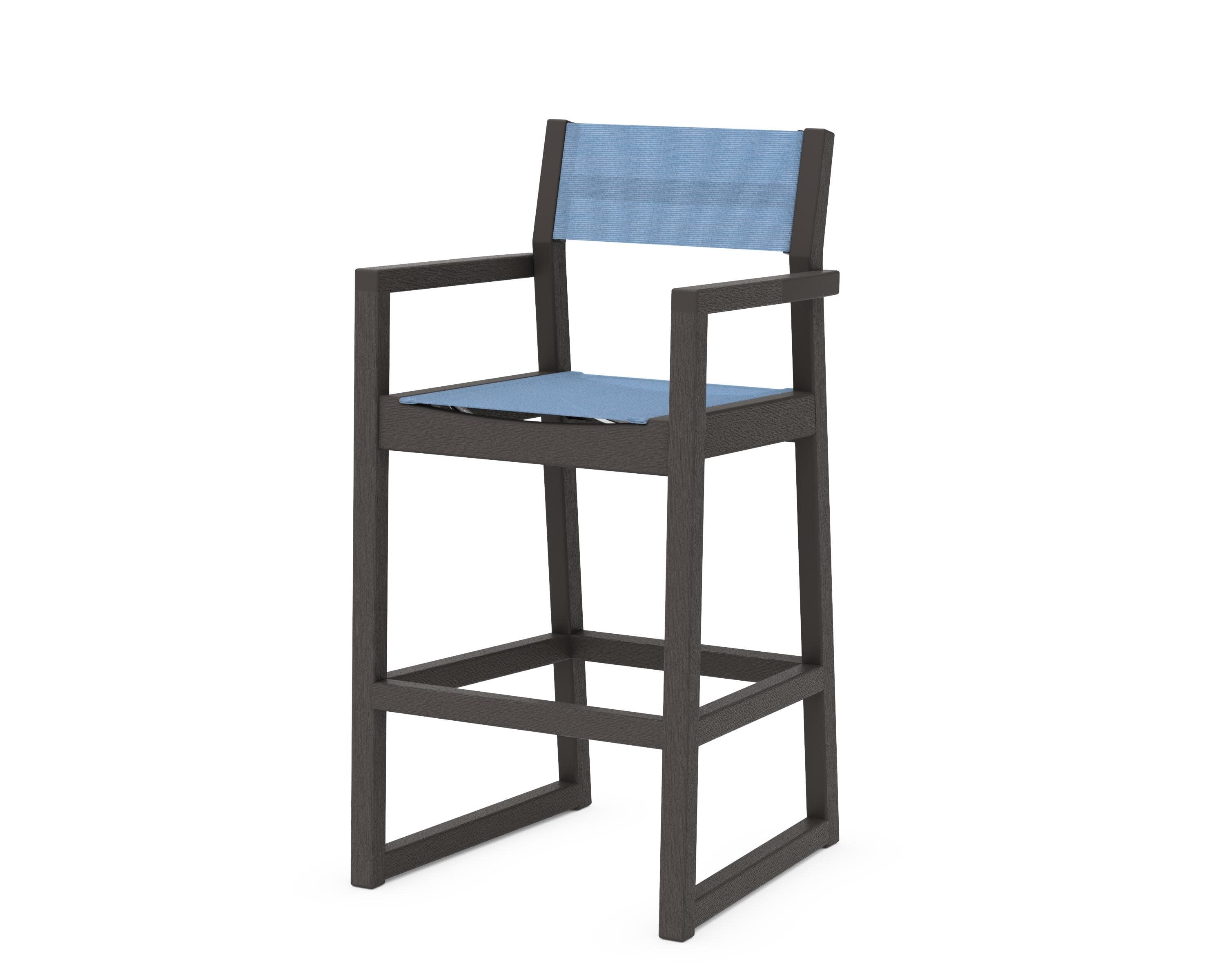 EDGE Sling Bar Arm Chair in Vintage Coffee / Poolside Sling