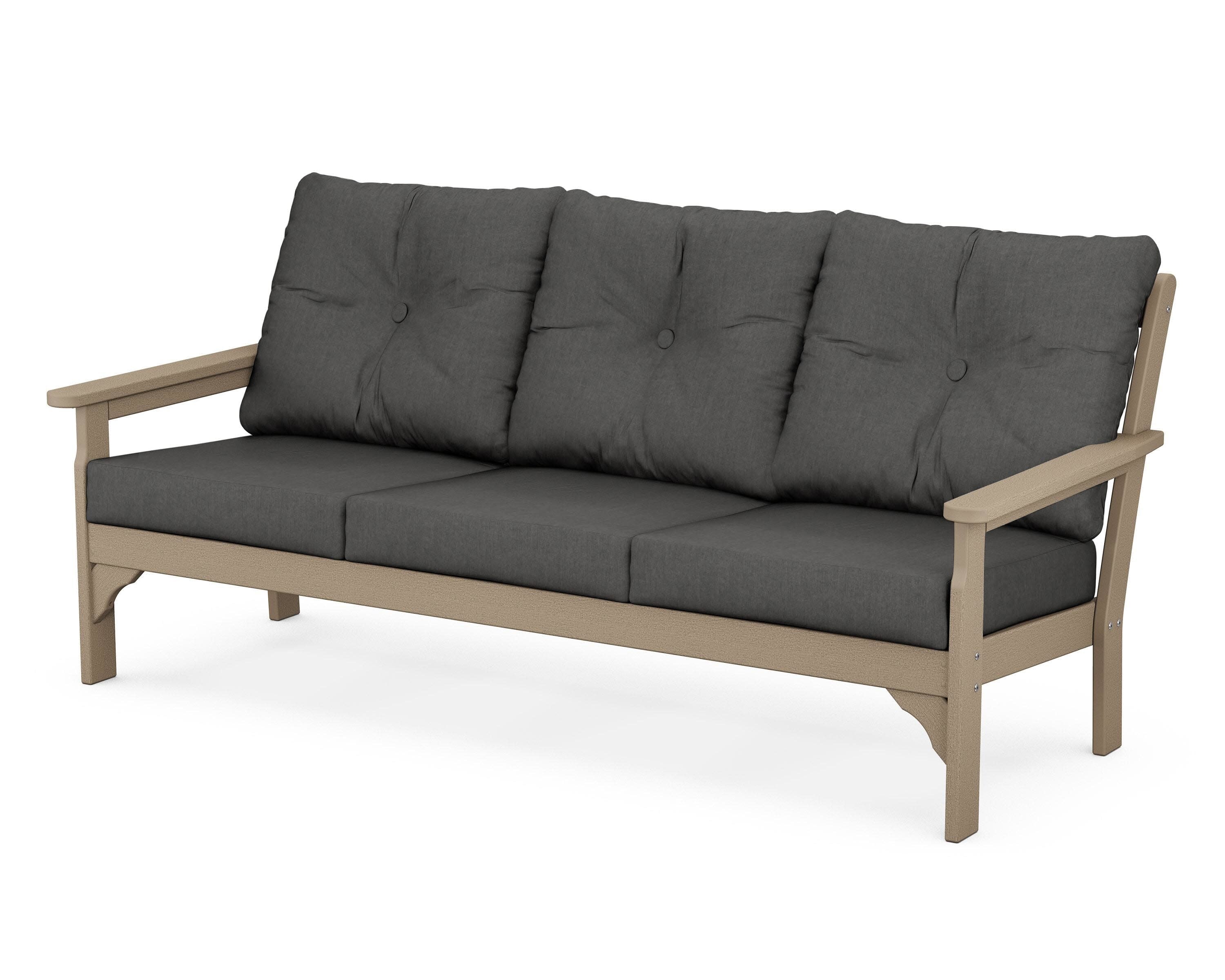 Vineyard Deep Seating Sofa in Vintage Sahara / Spectrum Carbon