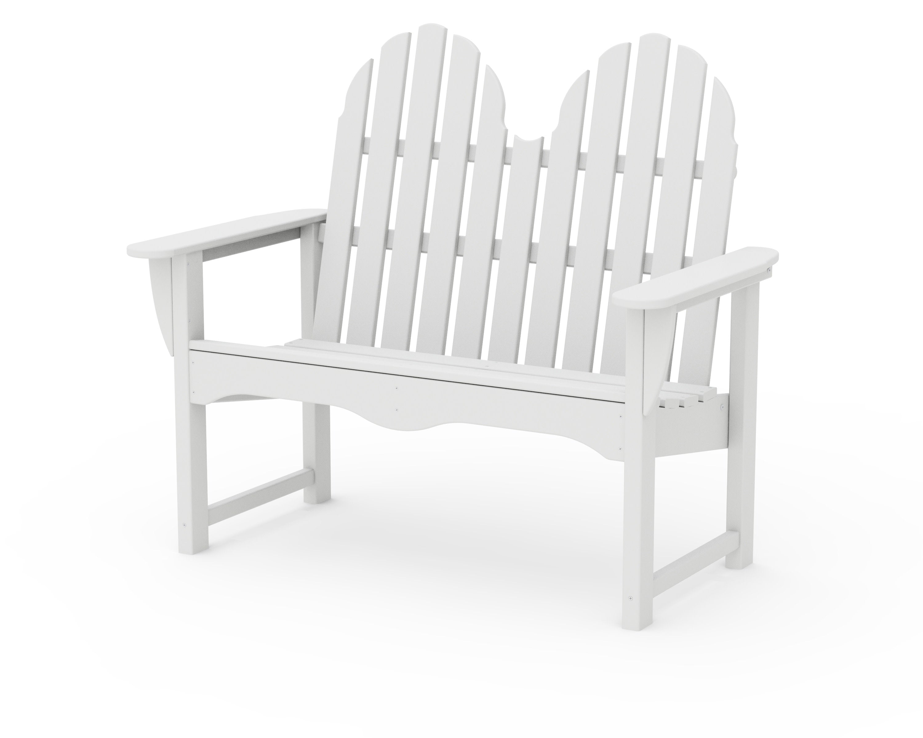 Classic Adirondack 48" Bench in White