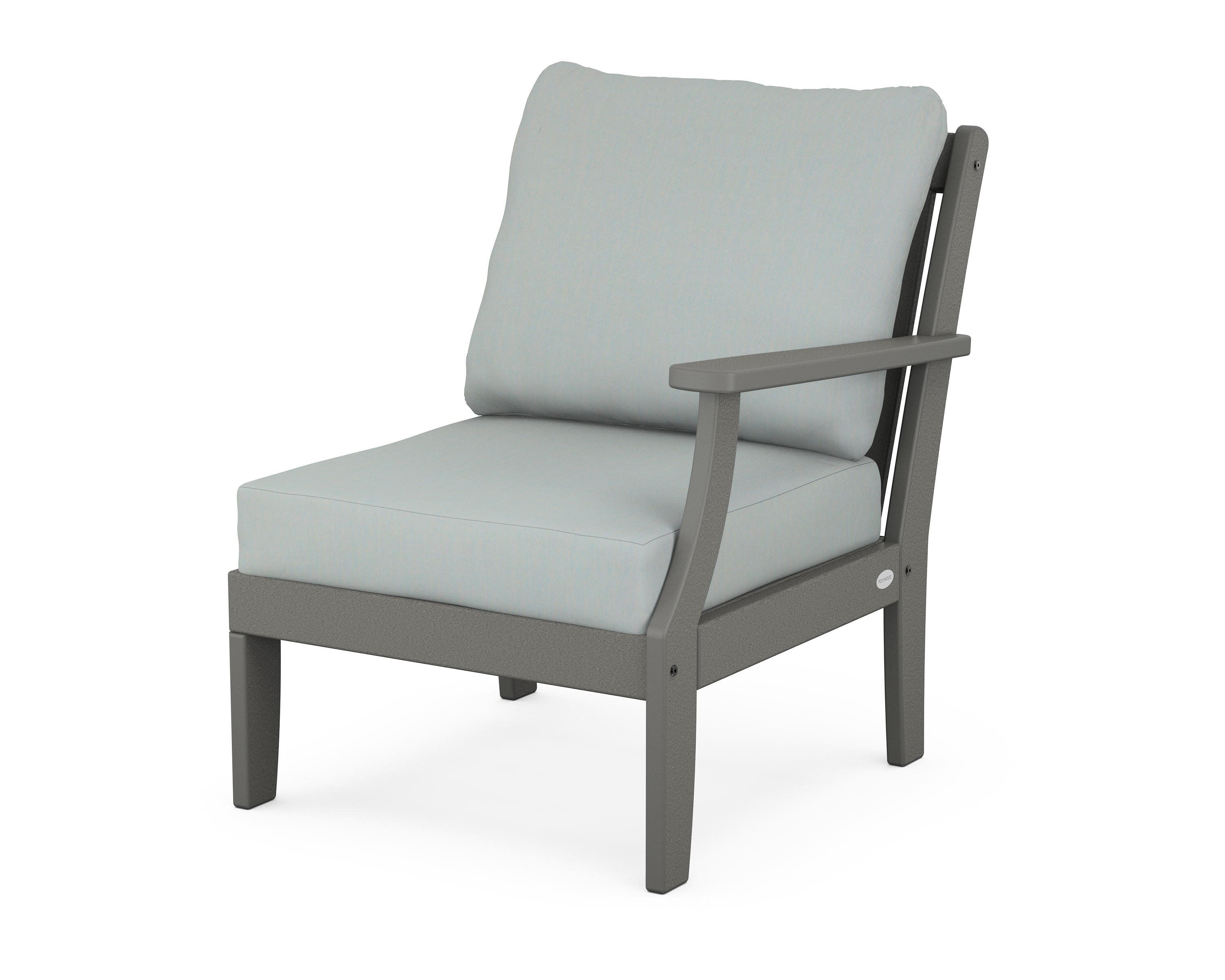 Braxton Modular Right Arm Chair in Slate Grey / Spa