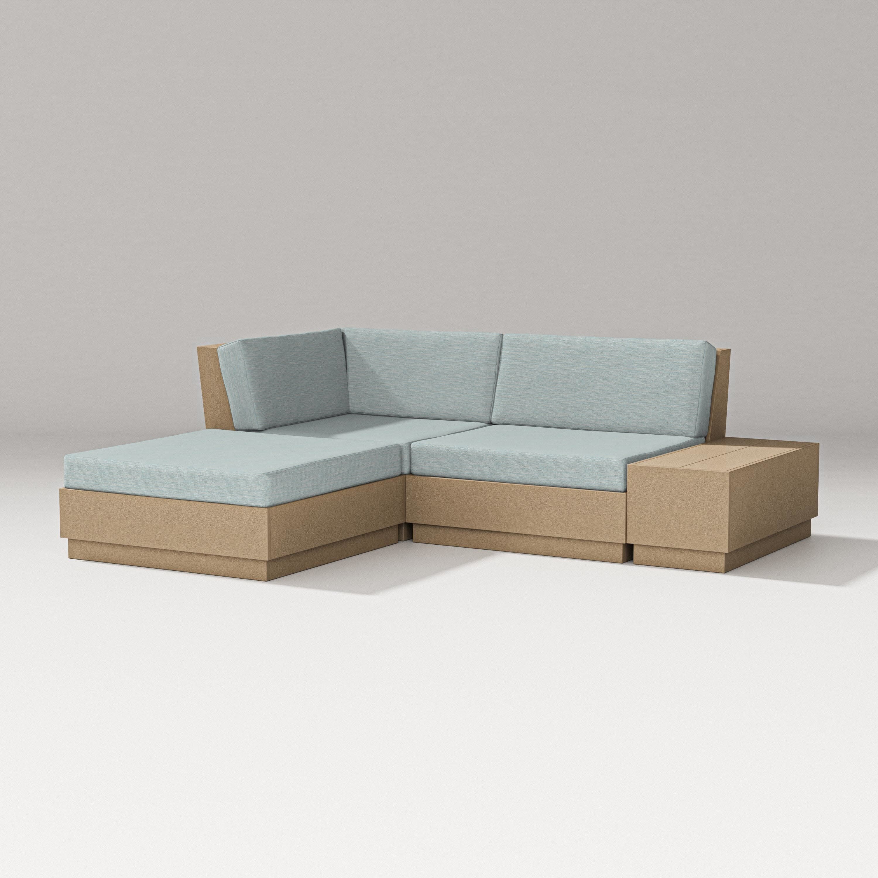 Elevate Loveseat Sectional with Chaise in Vintage Sahara / Soothe Mist