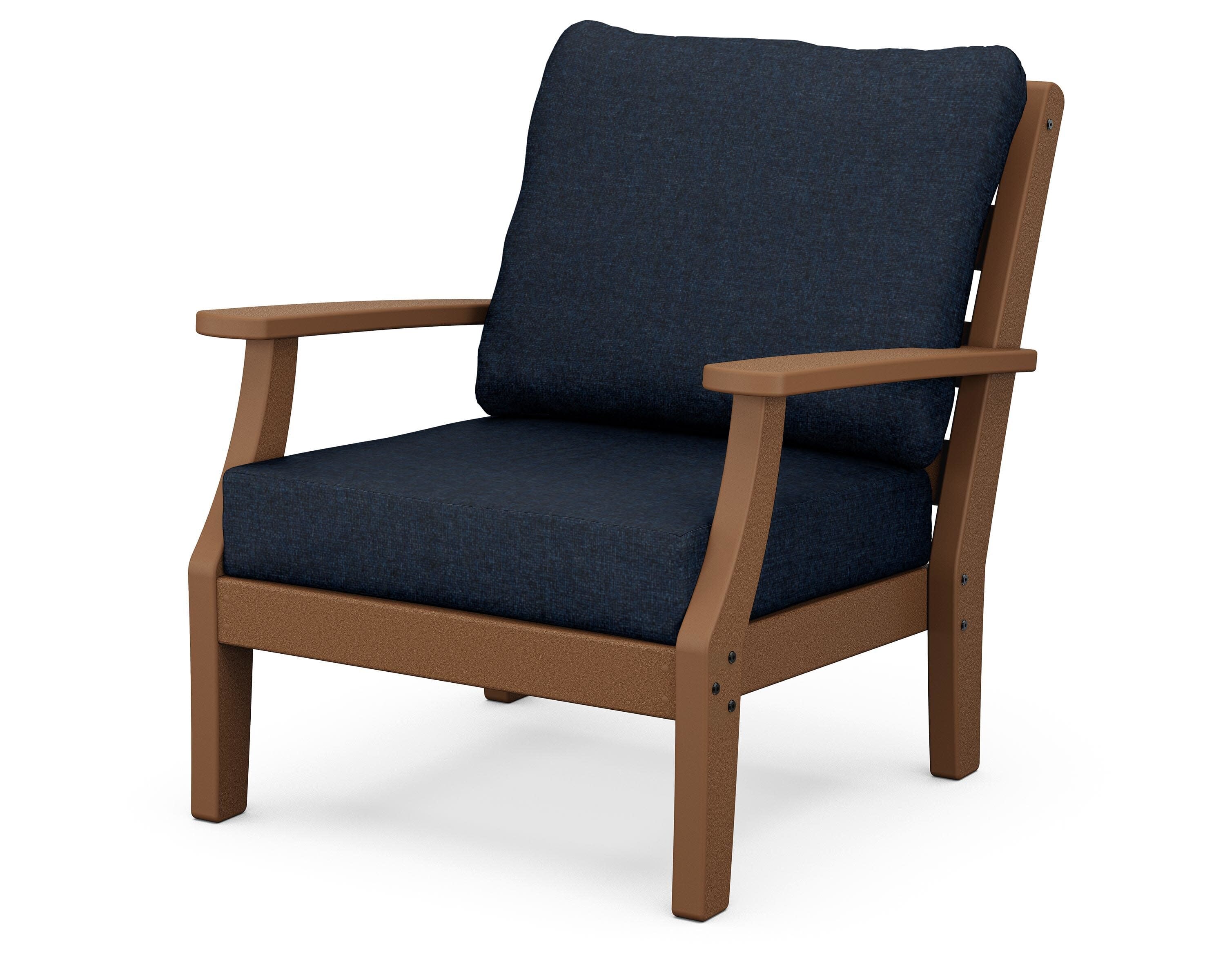 Chesapeake Deep Seating Chair in Teak / Marine Indigo