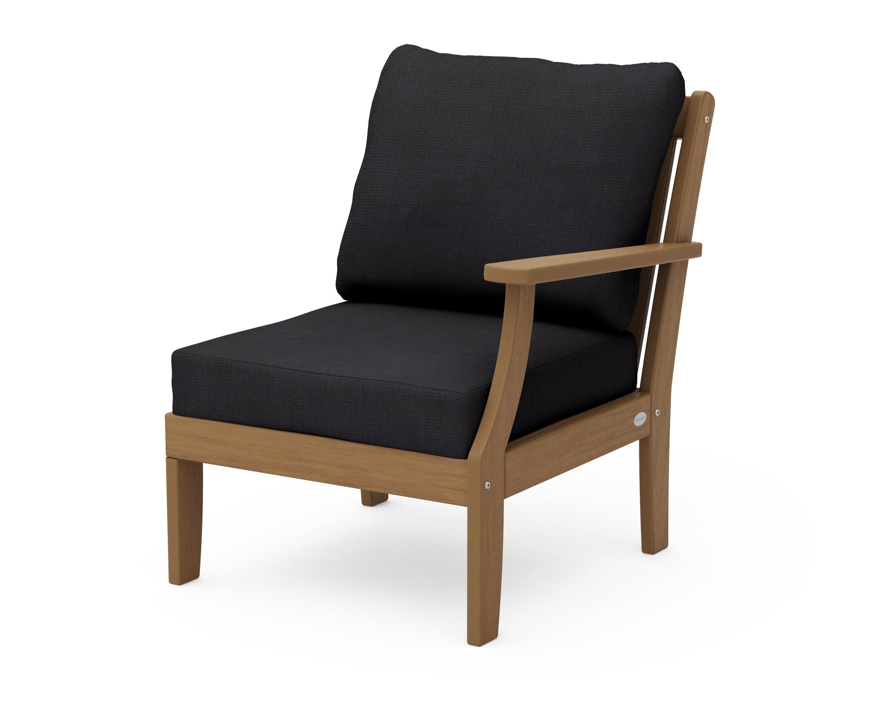 Braxton Modular Right Arm Chair in Natural / Midnight Linen