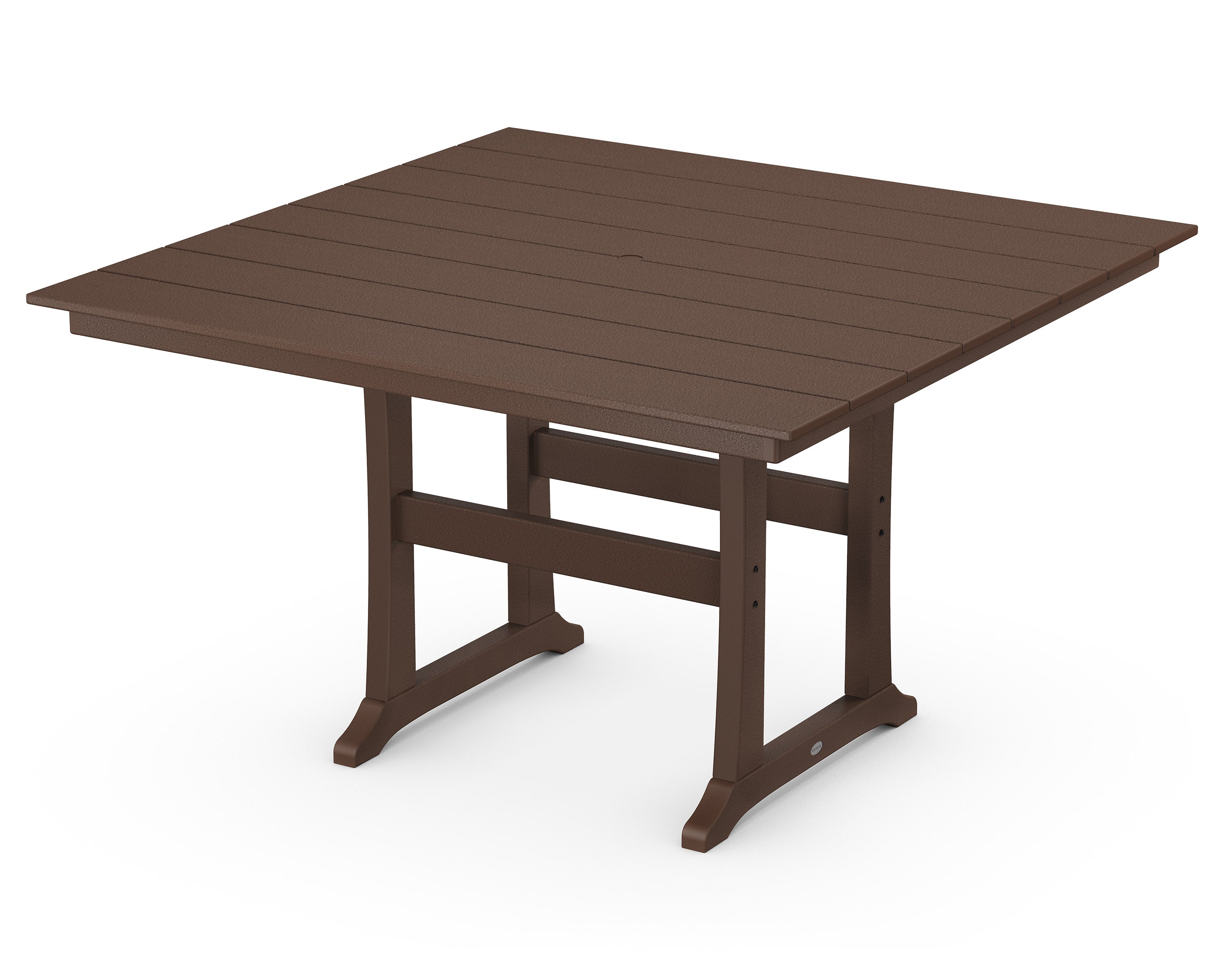 Farmhouse Trestle 59" Counter Table in Mahogany