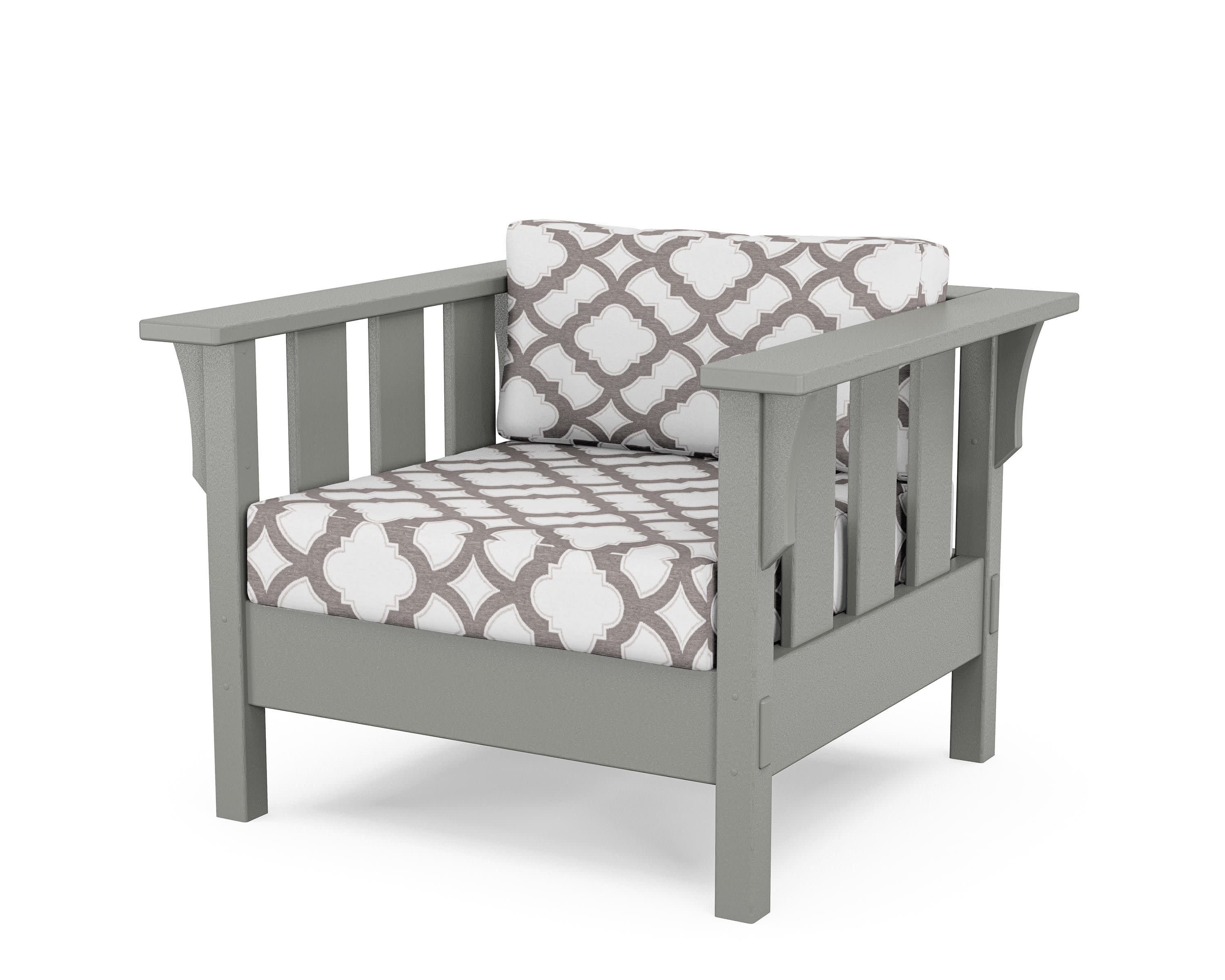 Acadia Deep Seating Chair in Slate Grey / Trellis Grey Mist