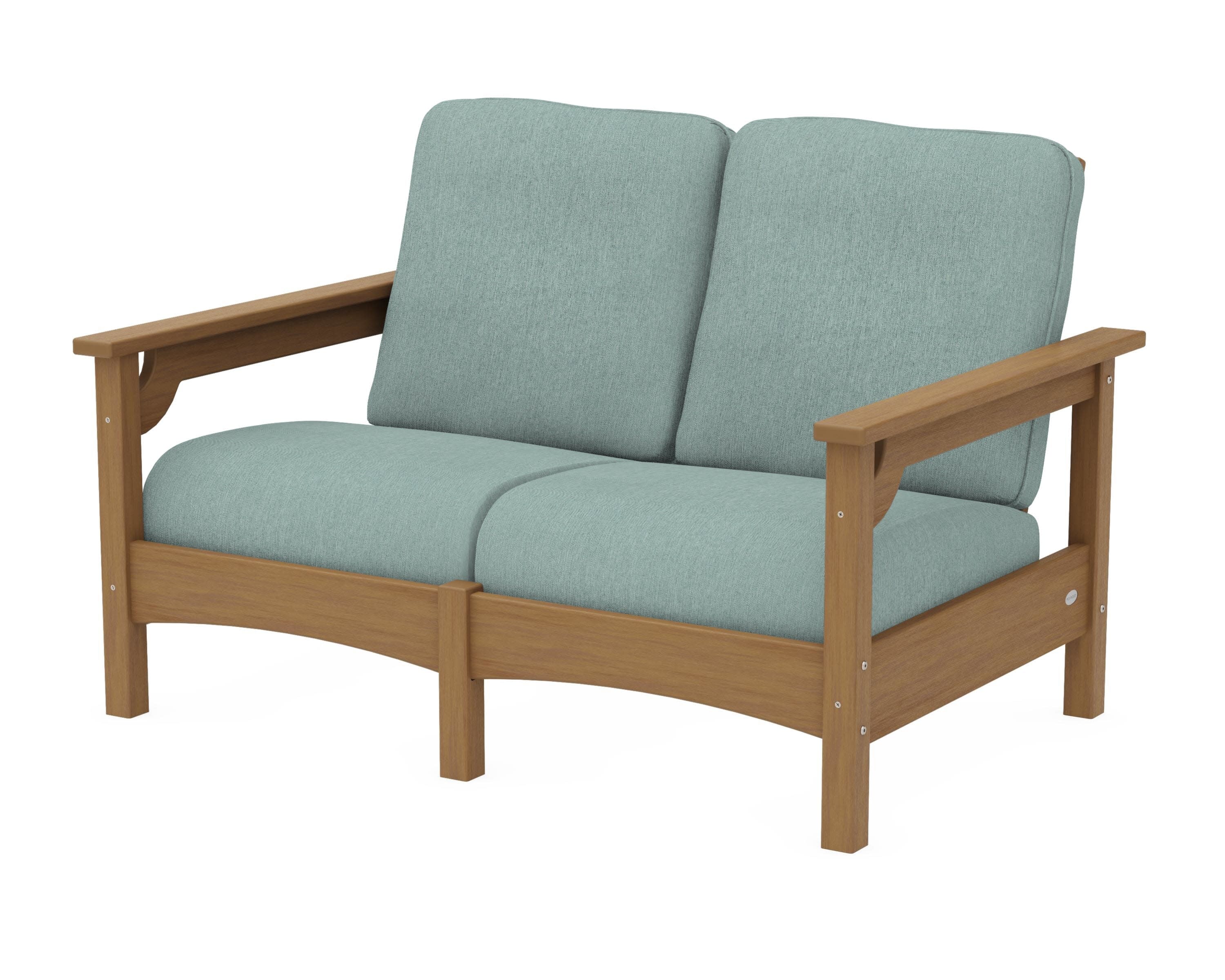 Club Loveseat in Natural / Glacier Spa