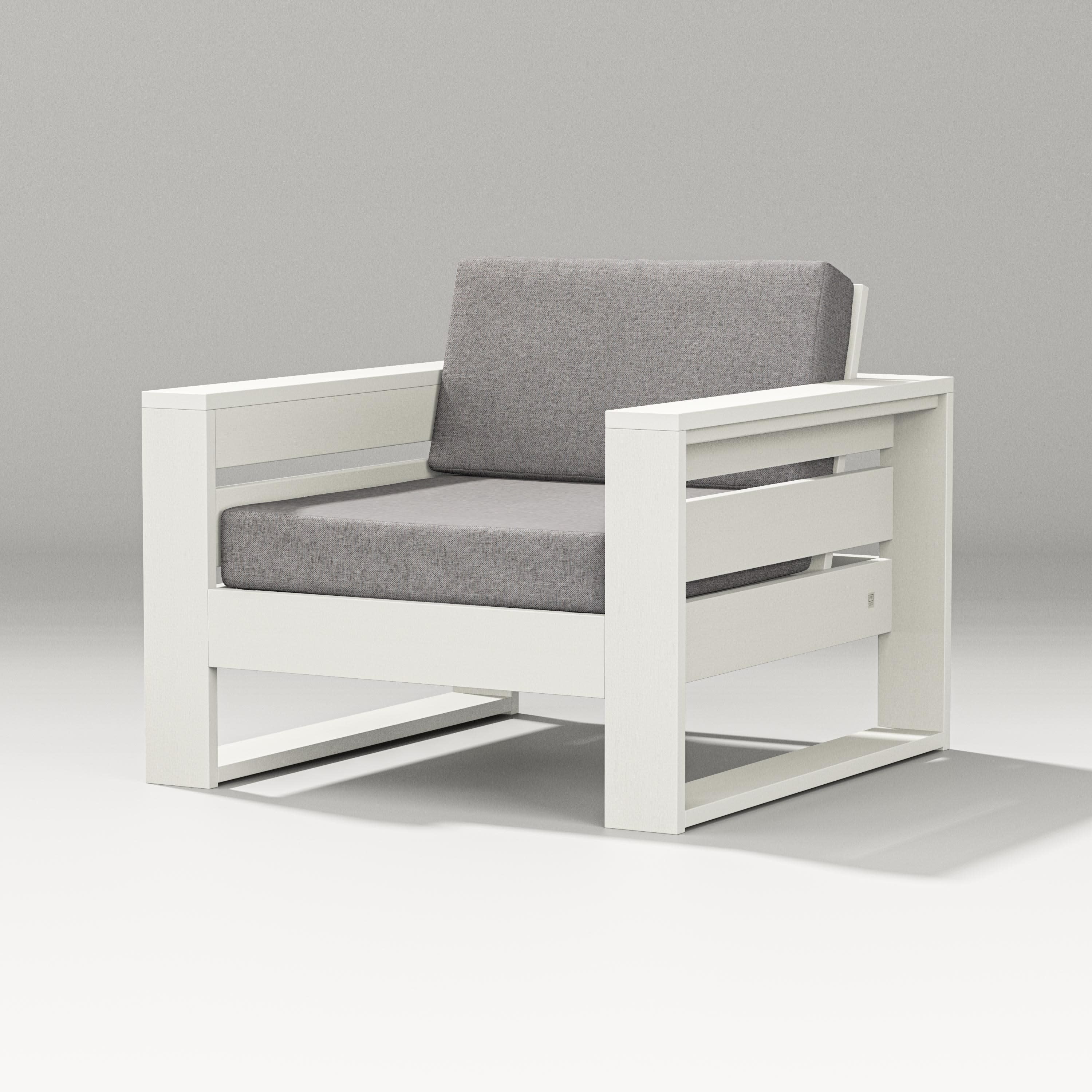 Latitude Lounge Chair in Vintage White / Grey Mist