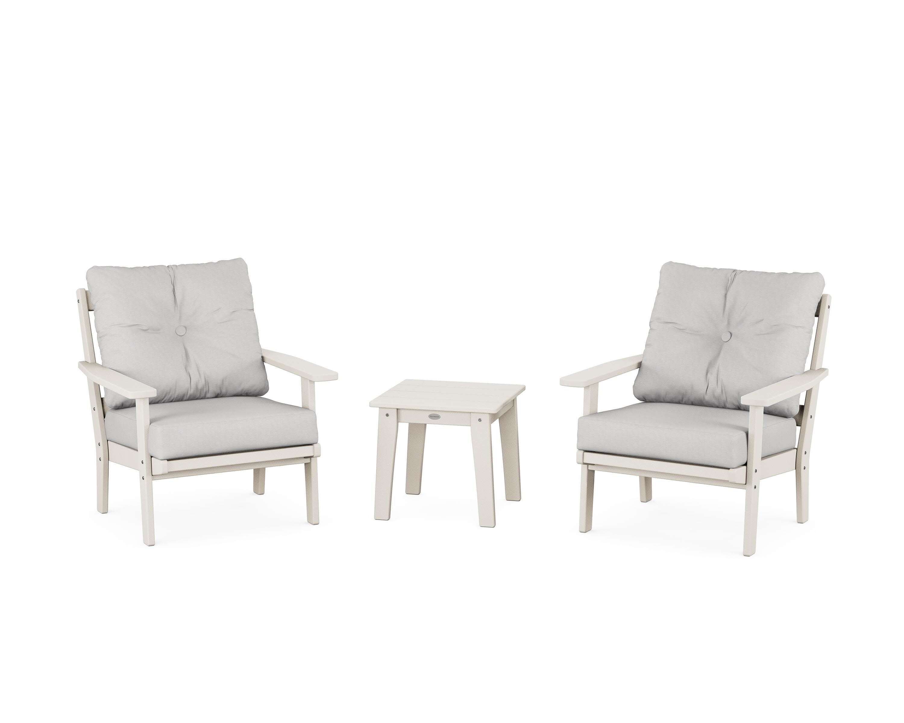 Prairie 3-Piece Deep Seating Set in Sand / Diamond in the Rough