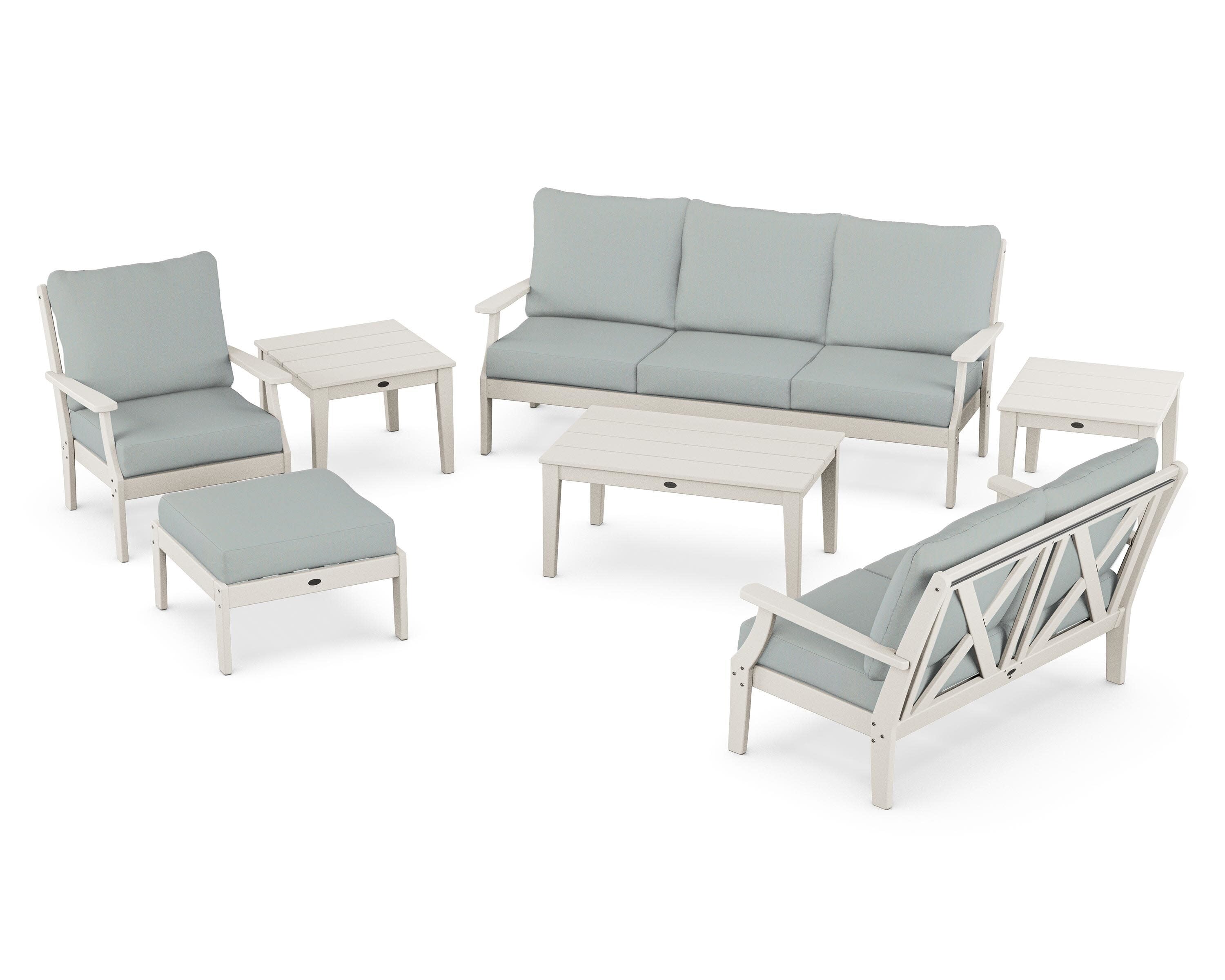 Braxton 7-Piece Deep Seating Set in Sand / Spa