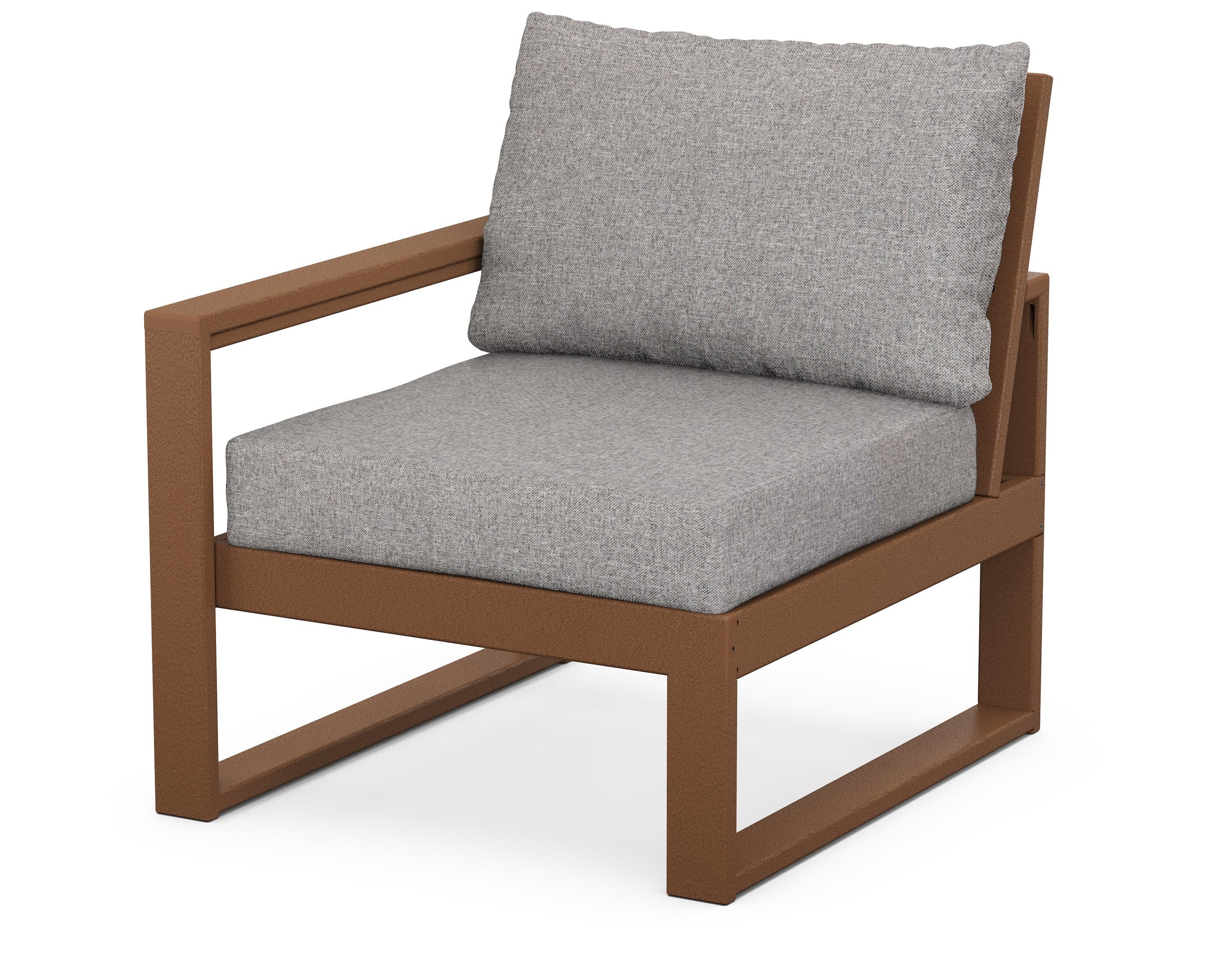 EDGE Modular Left Arm Chair in Teak / Grey Mist
