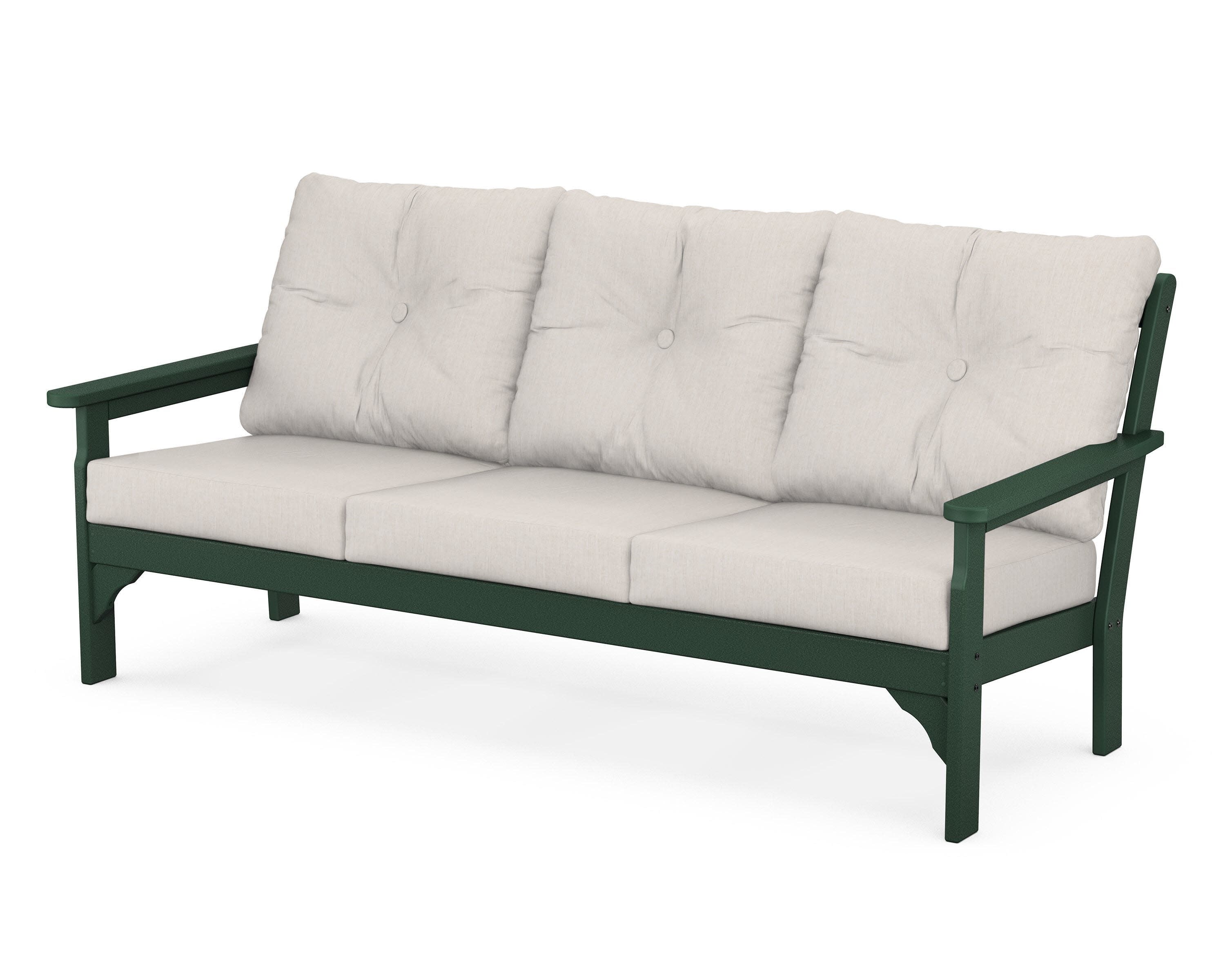 Vineyard Deep Seating Sofa in Green / Cast Ash