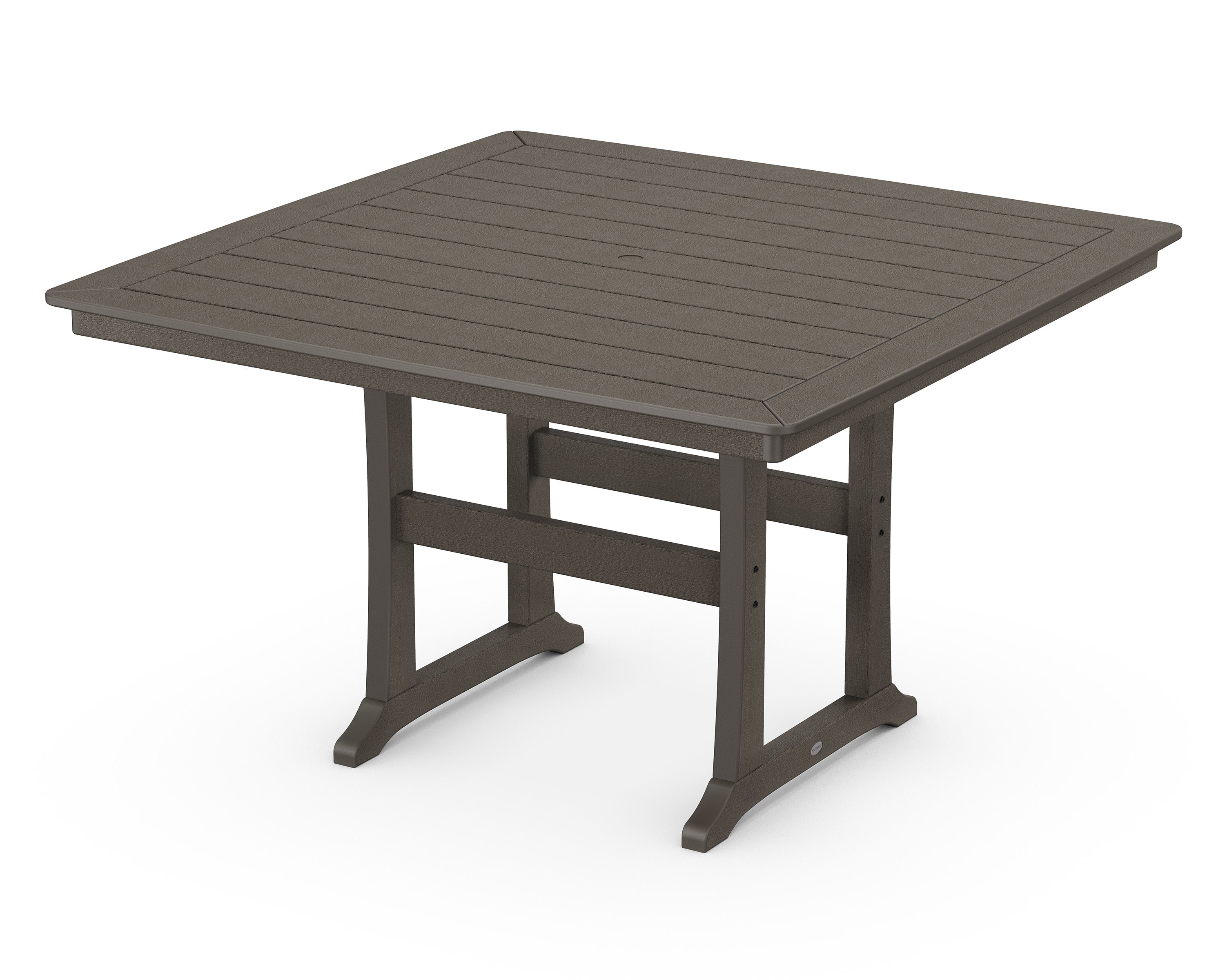 Nautical Trestle 59" Counter Table in Vintage Coffee