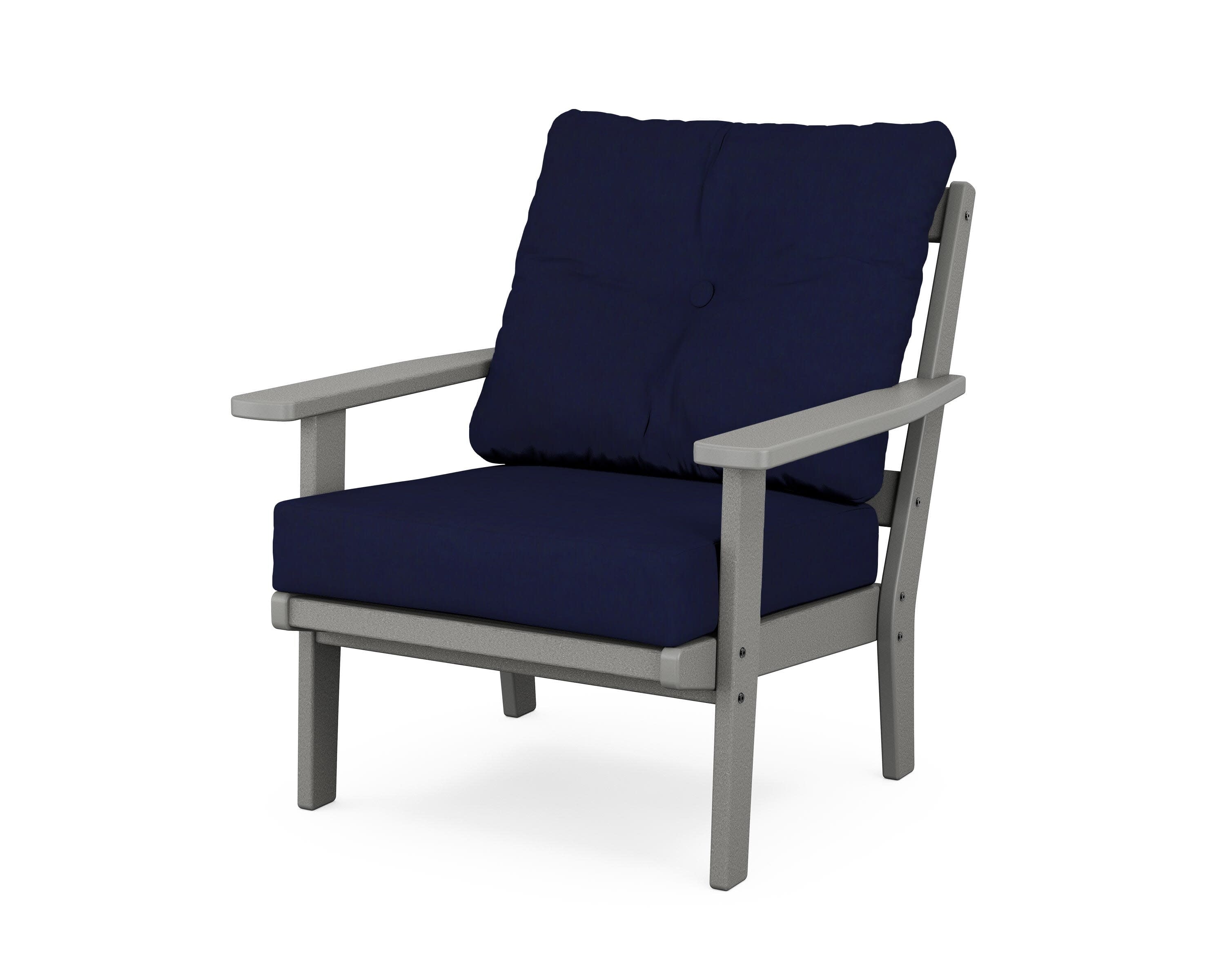 Oxford Deep Seating Chair in Slate Grey / Navy