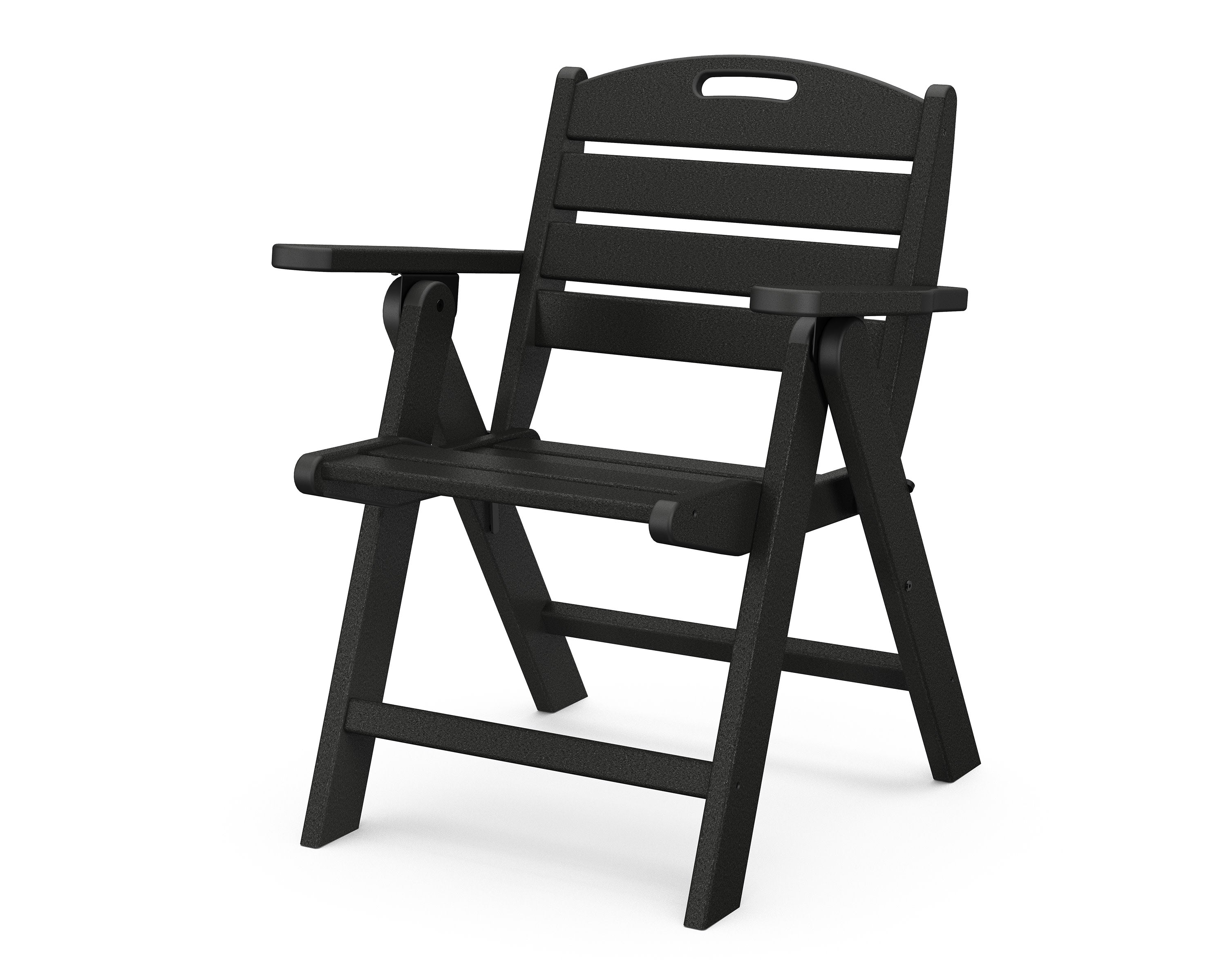 Nautical Folding Lowback Chair in Black