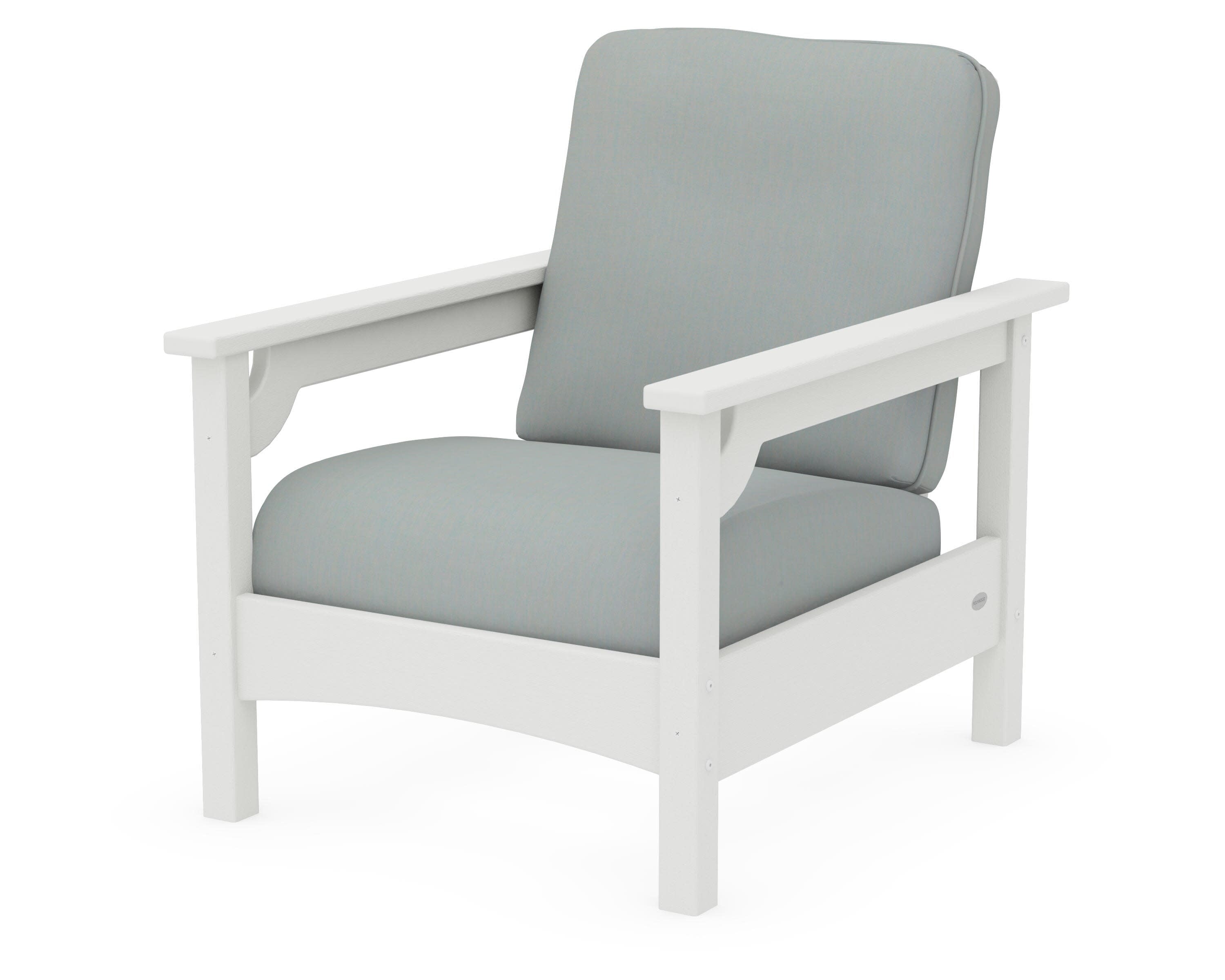 Club Chair in Vintage White / Spa