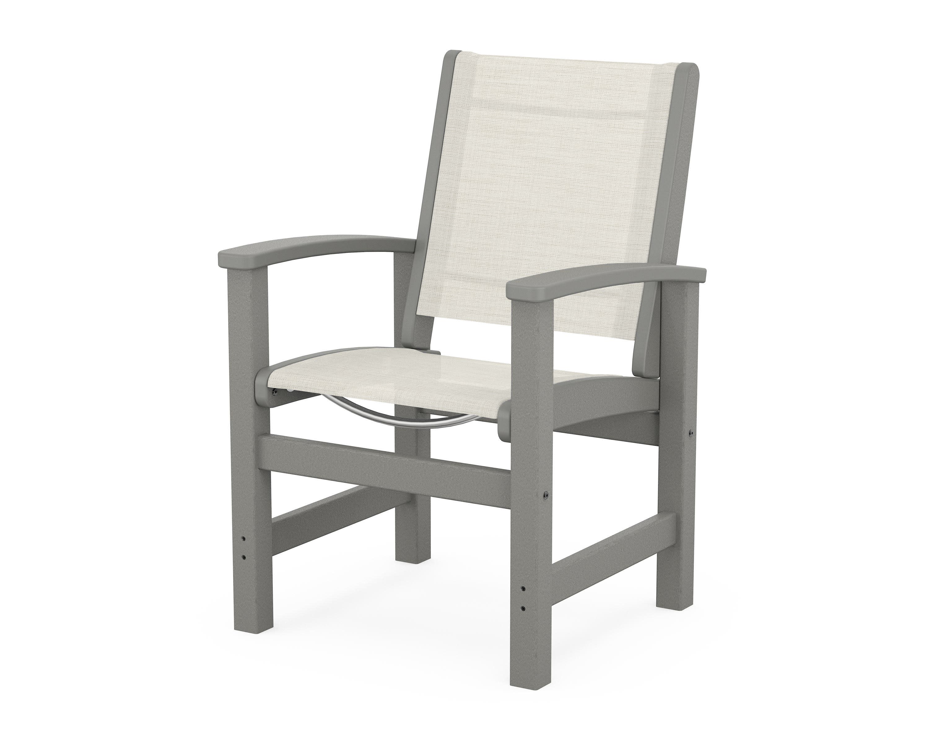 Coastal Dining Chair in Slate Grey / Parchment Sling
