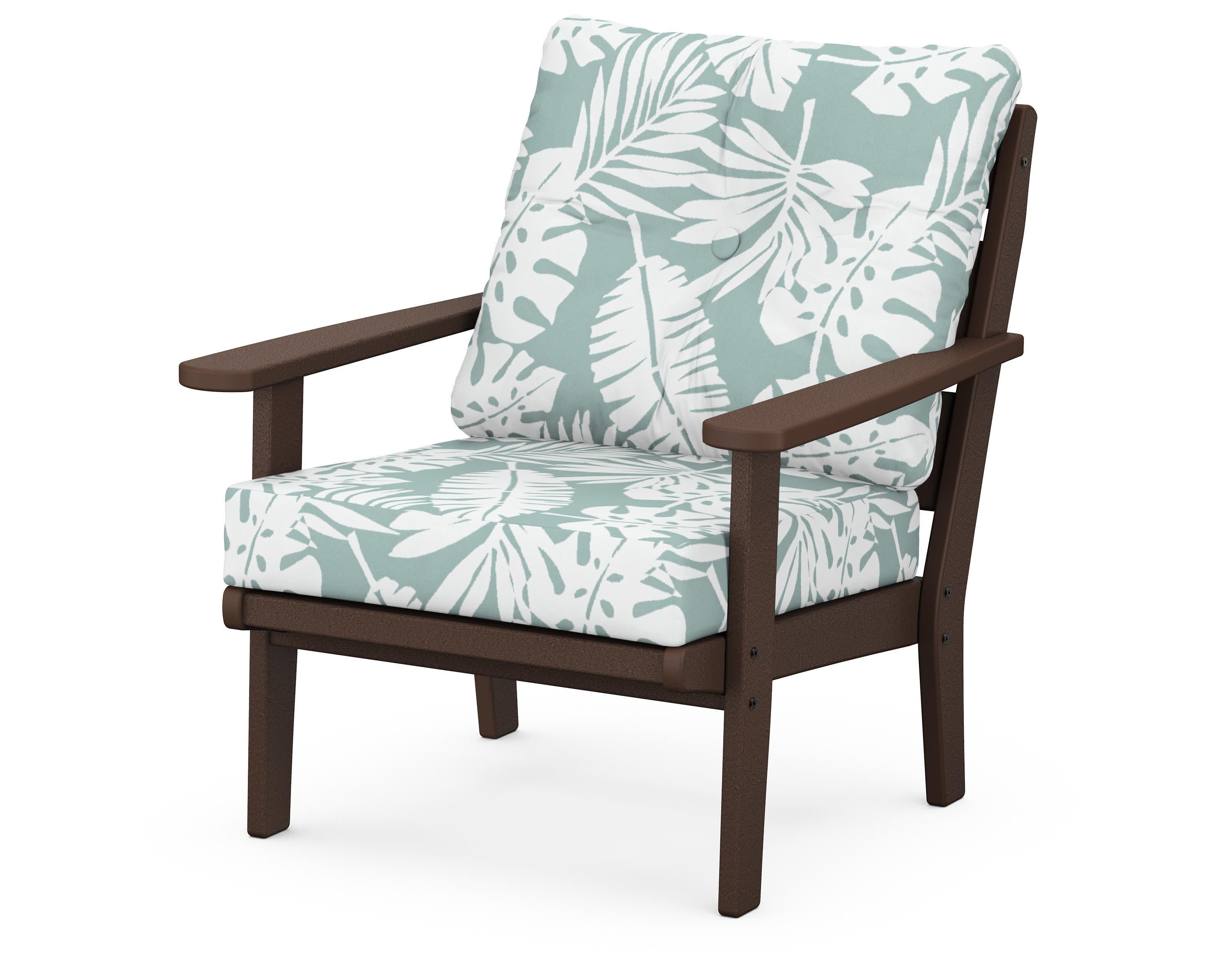 Lakeside Deep Seating Chair in Mahogany / Leaf Glacier Spa