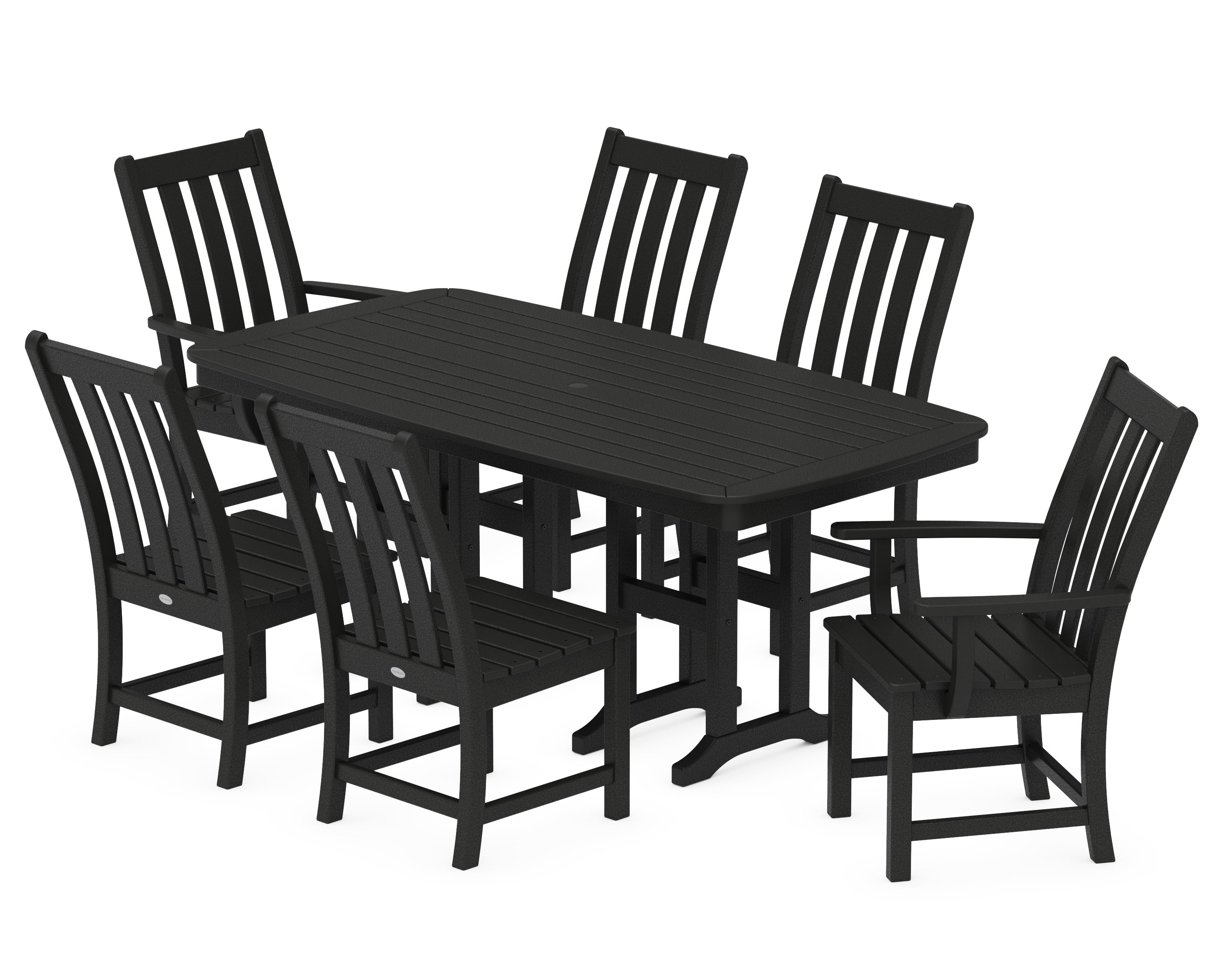 Vineyard 7-Piece Dining Set in Black