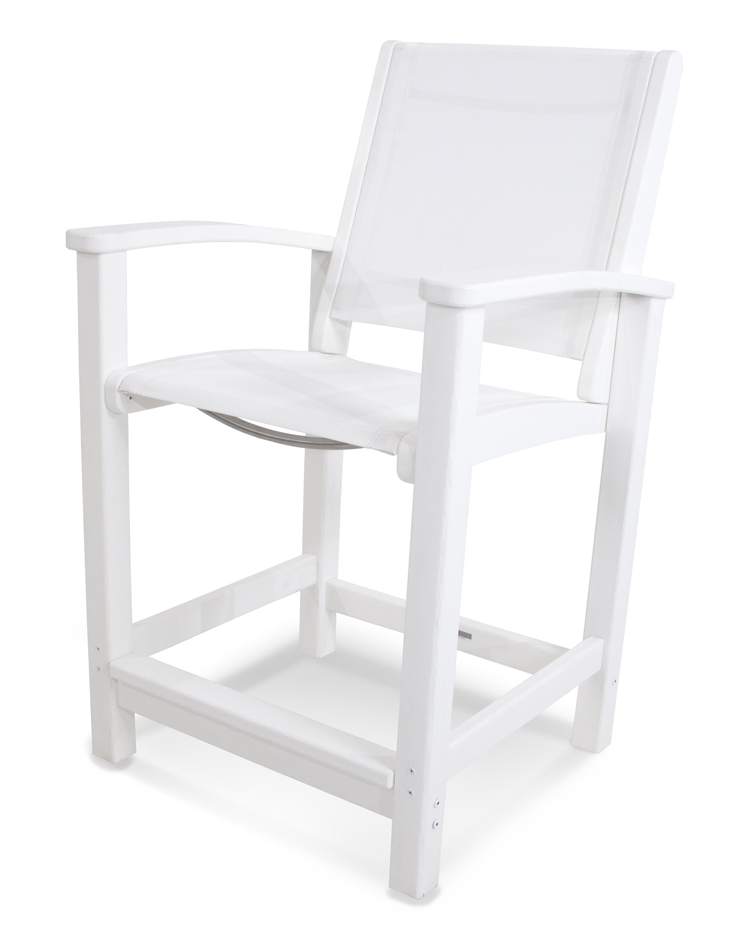 Coastal Counter Chair in White / White Sling