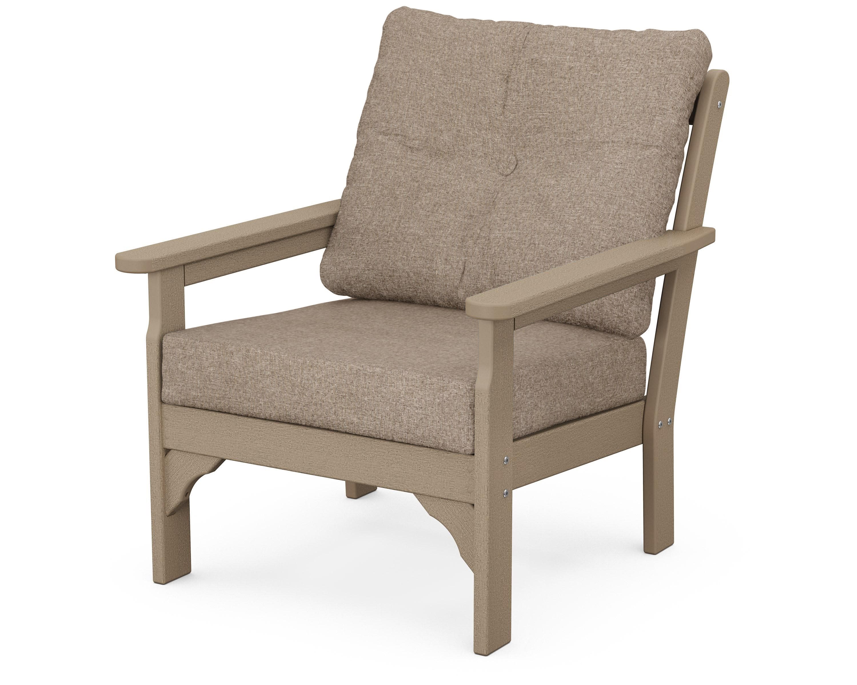 Vineyard Deep Seating Chair in Vintage Sahara / Spiced Burlap