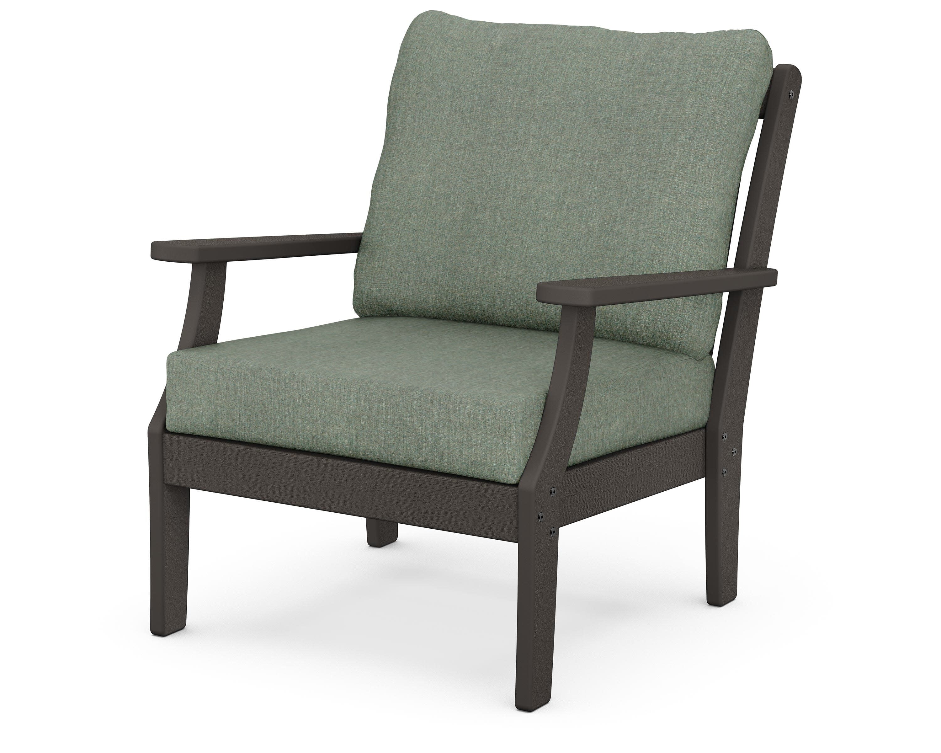 Braxton Deep Seating Chair in Vintage Coffee / Cast Sage