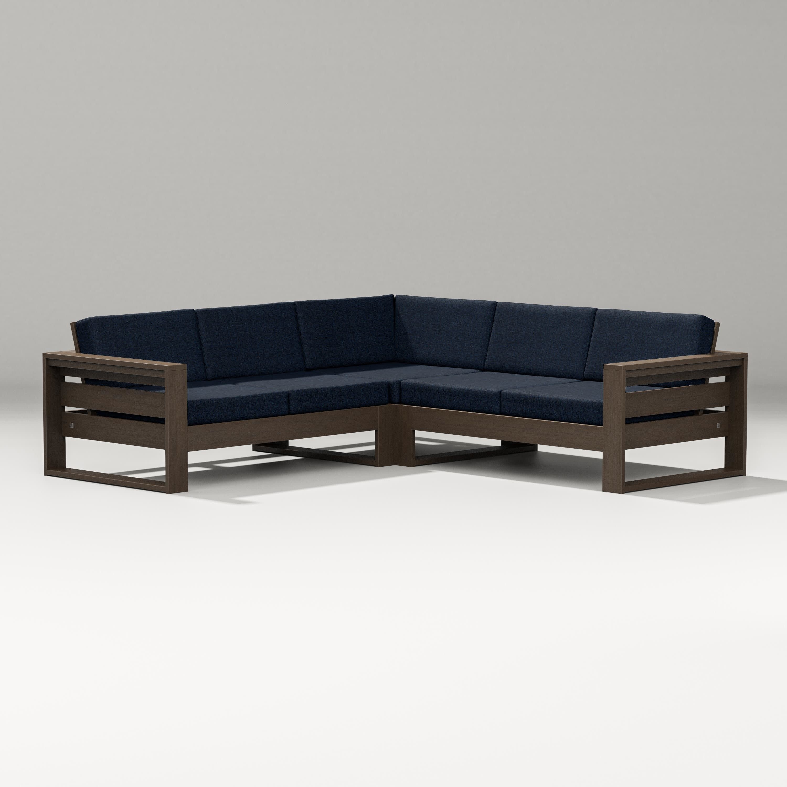 Latitude Corner Sectional in Kona / Marine Indigo