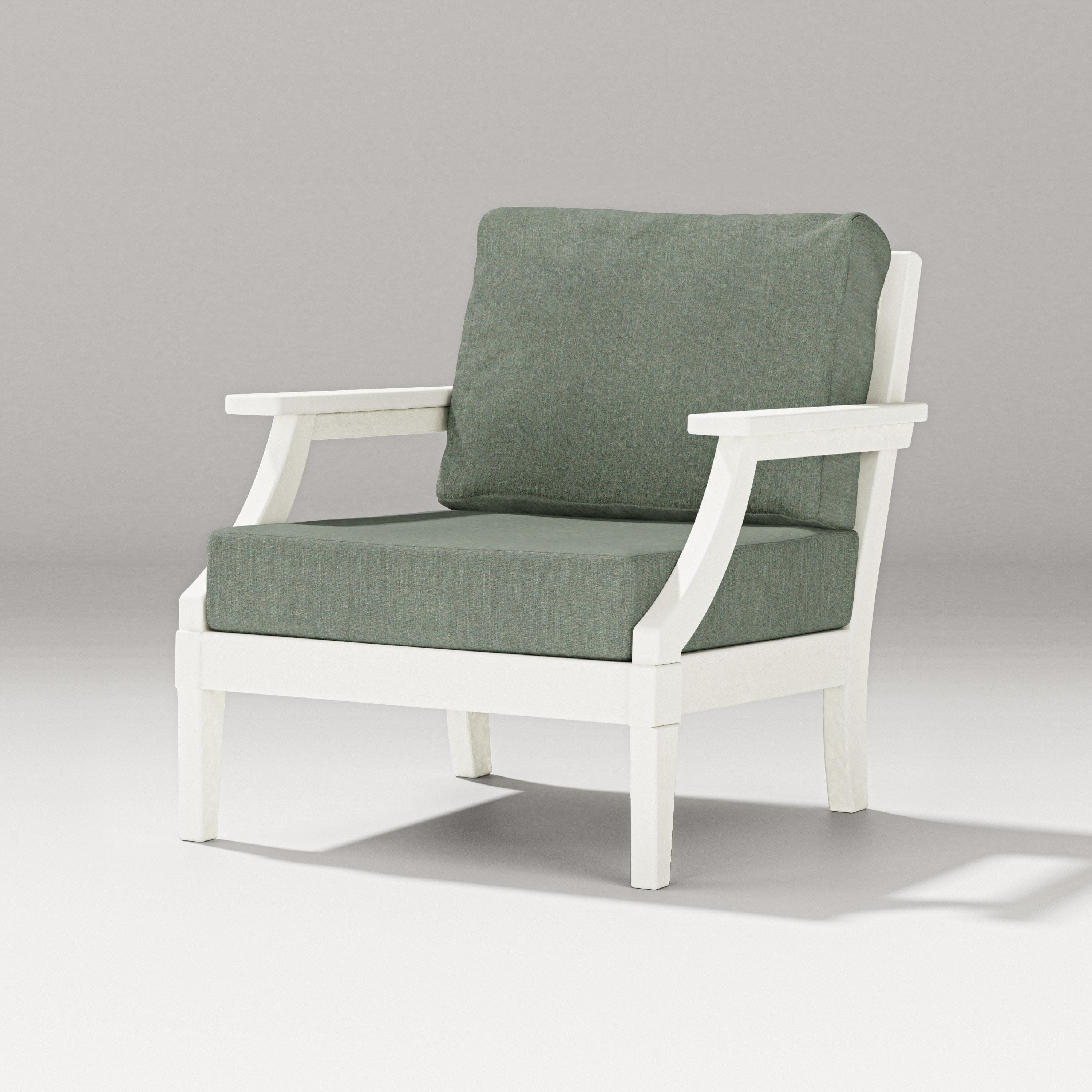 Estate Lounge Chair in Vintage White / Cast Sage