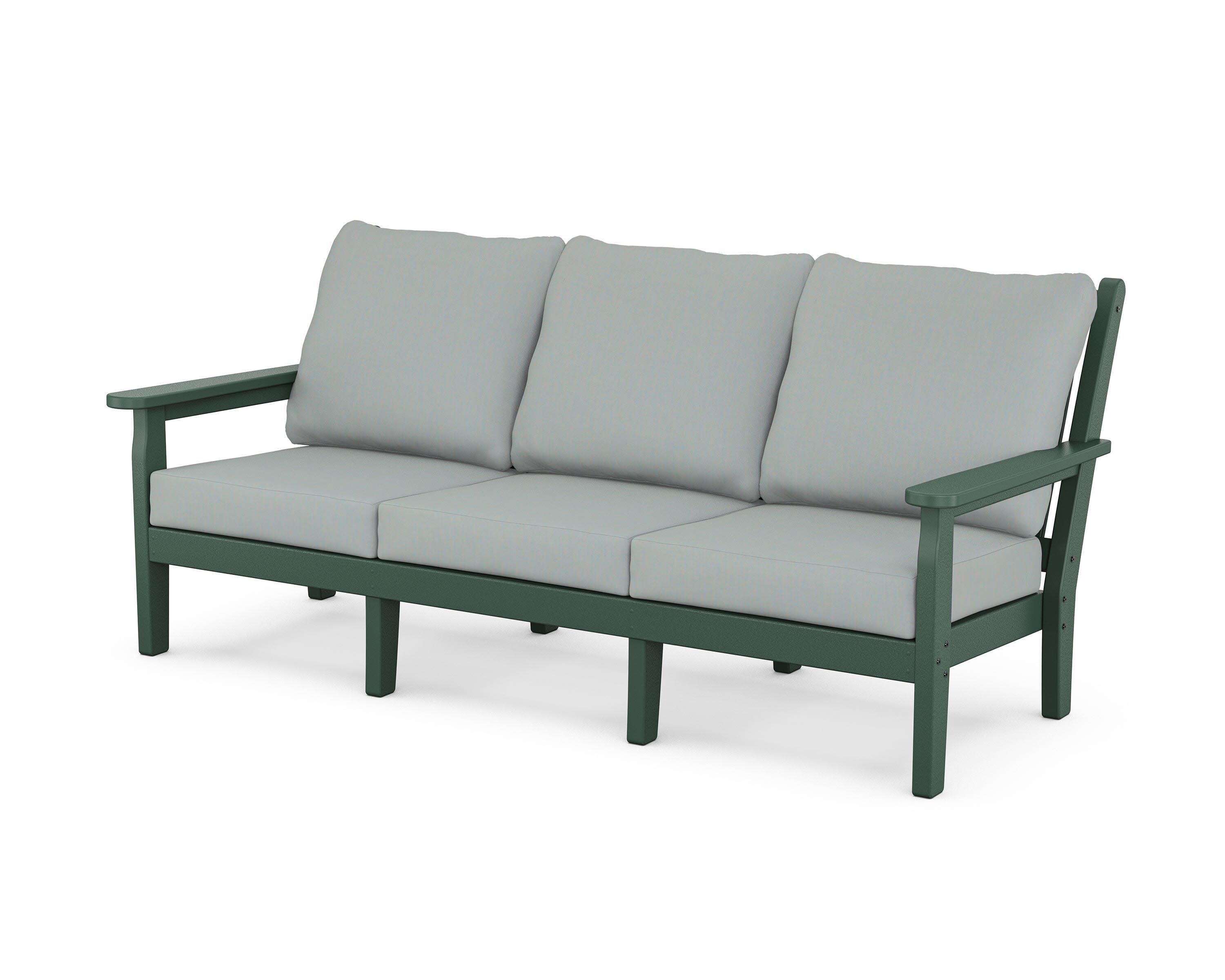 Chippendale Deep Seating Sofa in Green / Spa