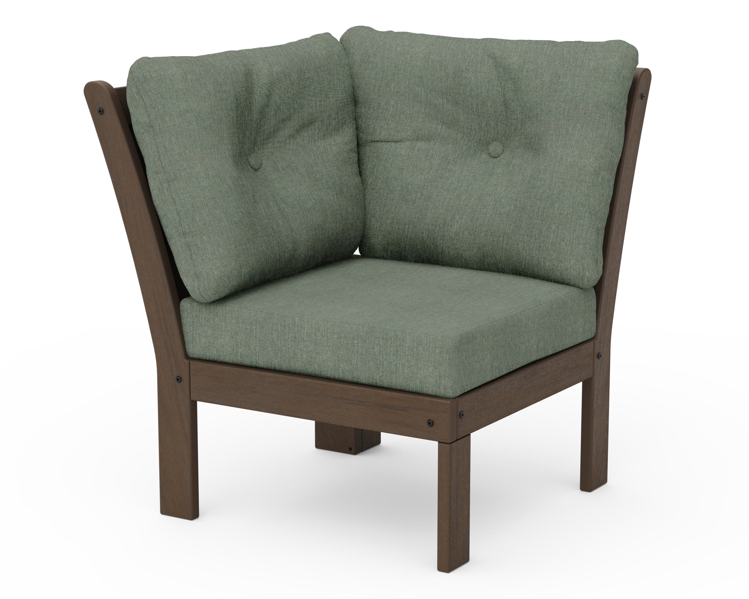 Vineyard Modular Corner Chair in Kona / Cast Sage