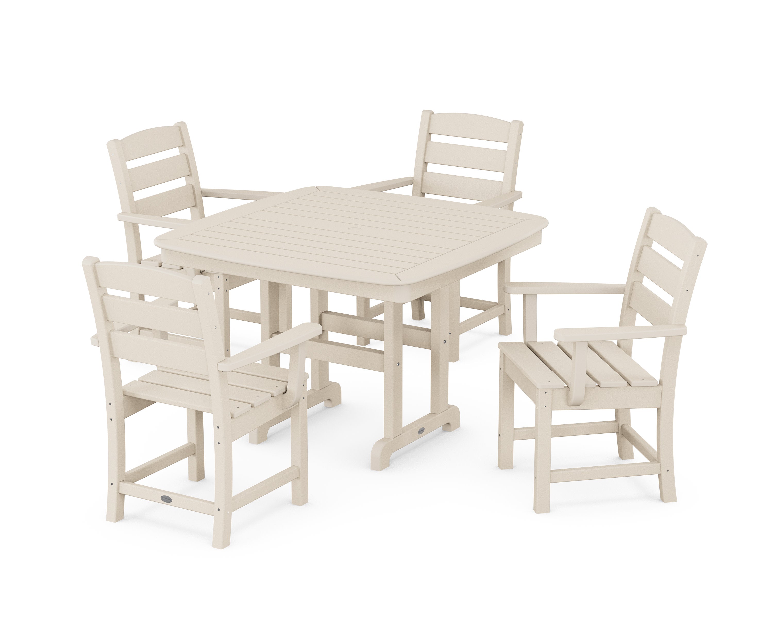 Lakeside 5-Piece Dining Set with Trestle Legs in Sand