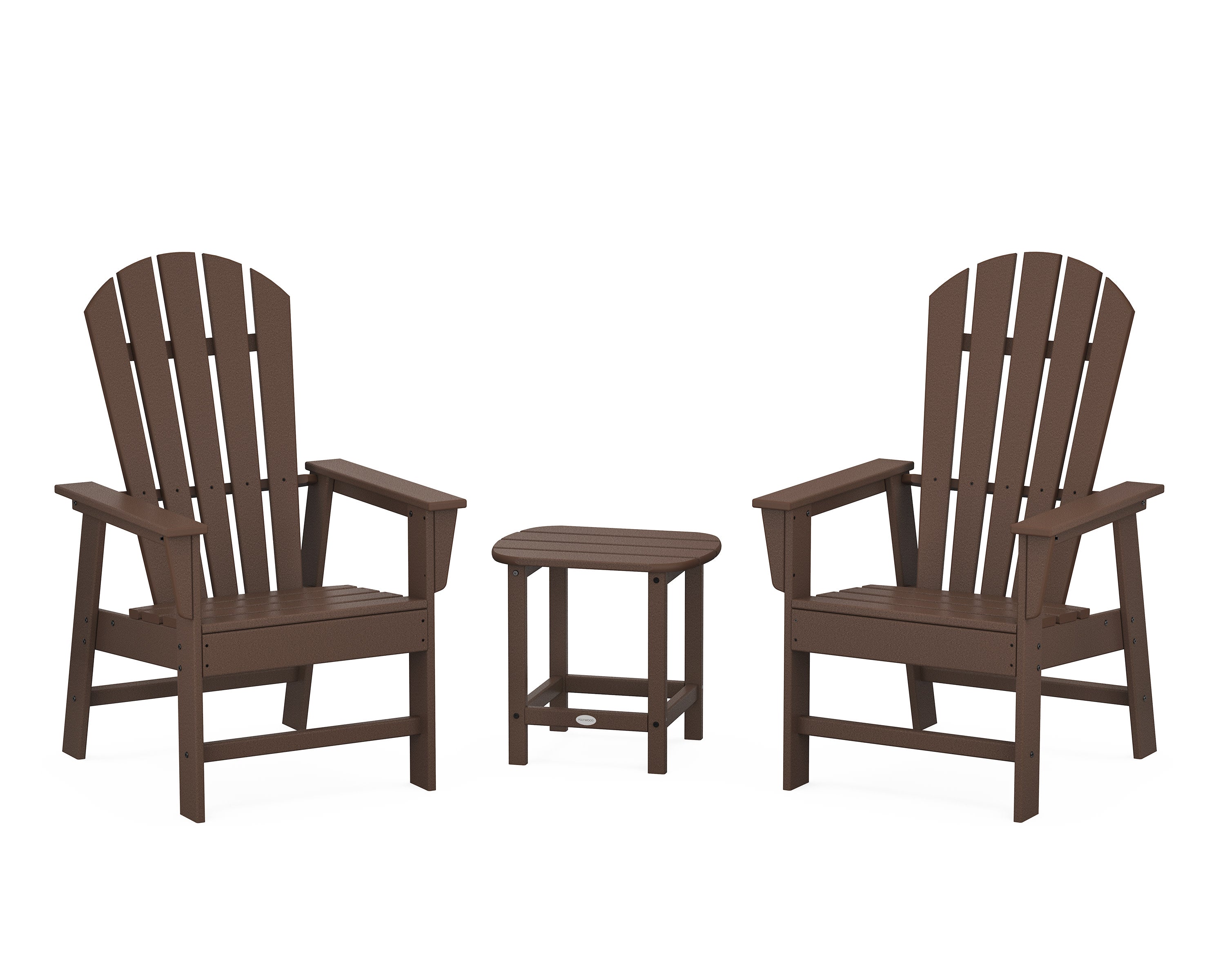 South Beach Casual Chair 3-Piece Set with 18" South Beach Side Table in Mahogany
