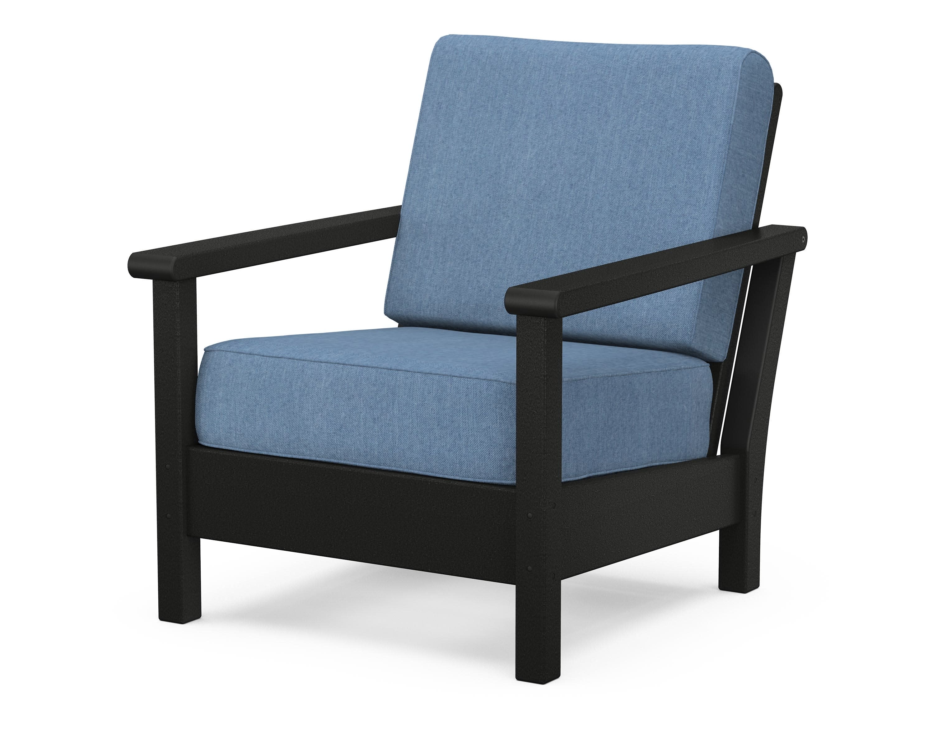 Harbour Deep Seating Chair in Black / Sky Blue