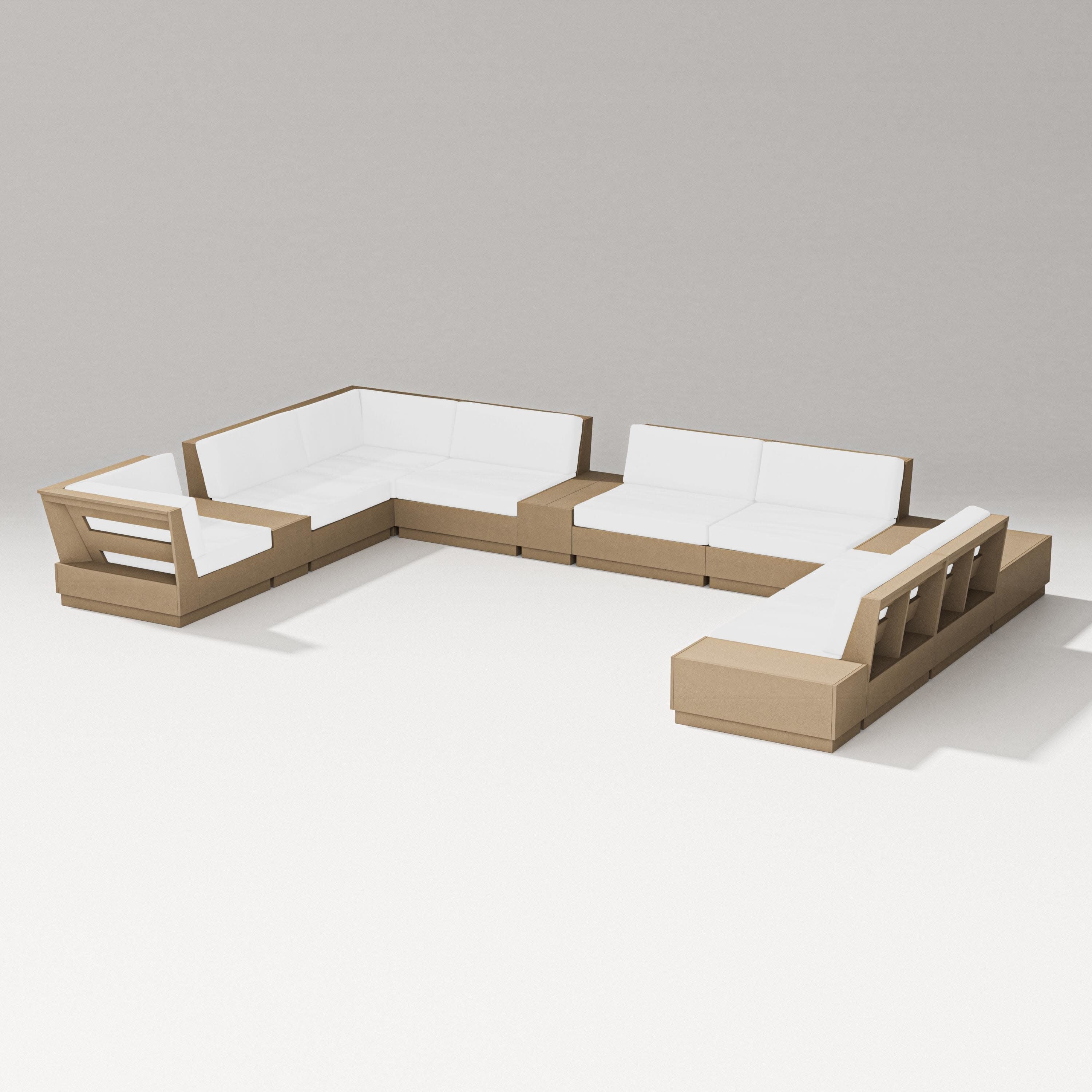 Elevate 12-Piece Conversation Sectional Set in Vintage Sahara / Natural