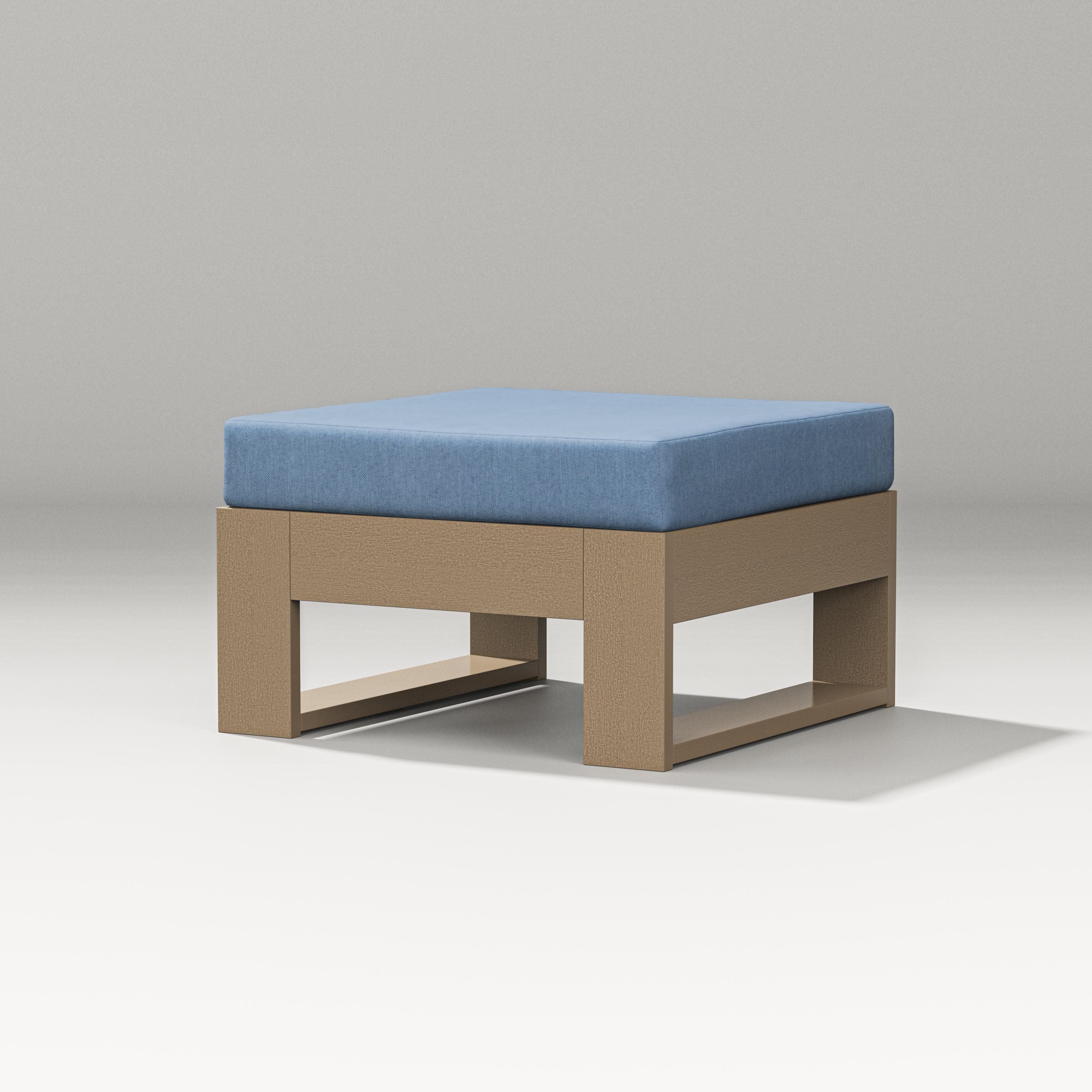Latitude Lounge Ottoman in Vintage Sahara / Sky Blue