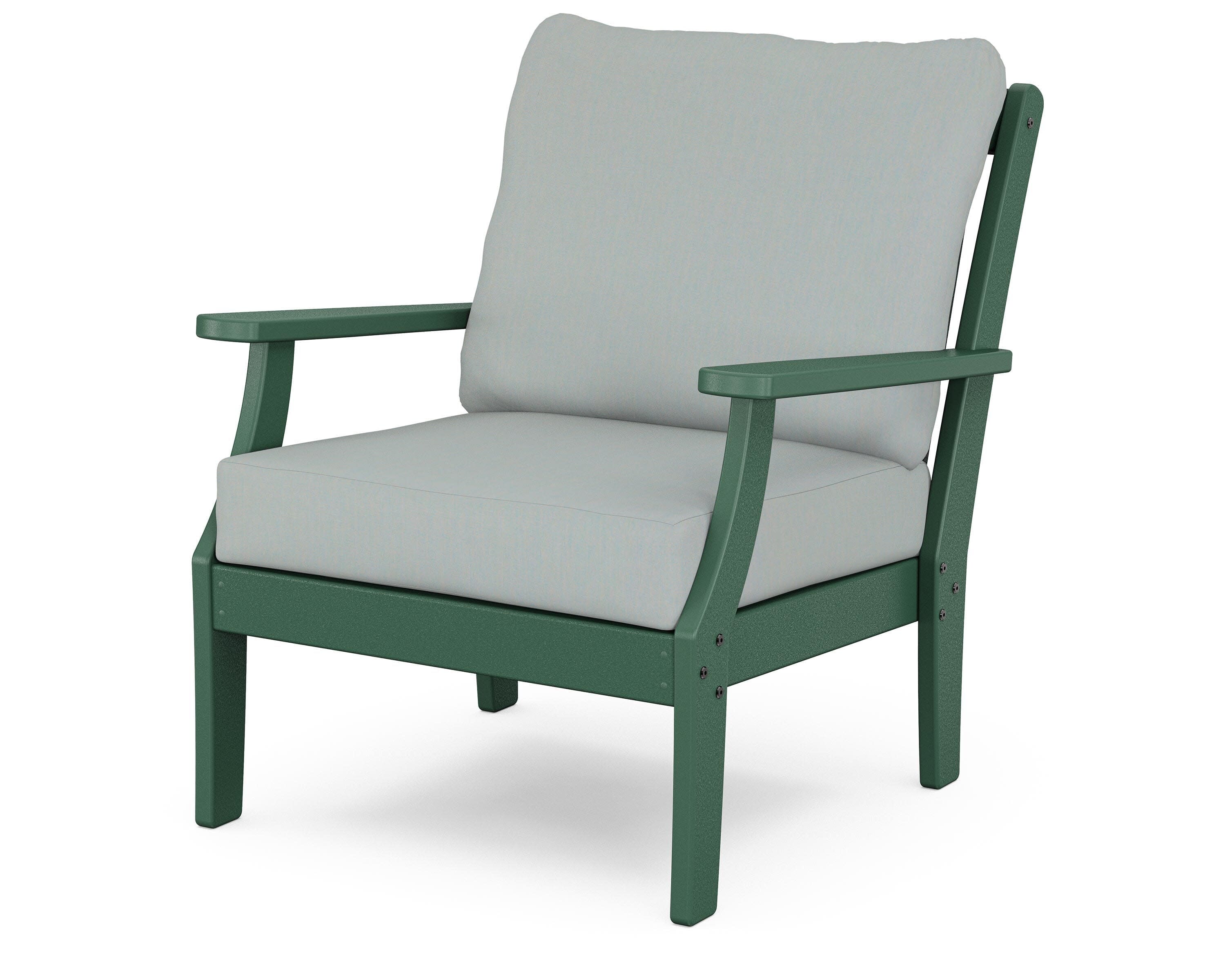Braxton Deep Seating Chair in Green / Spa