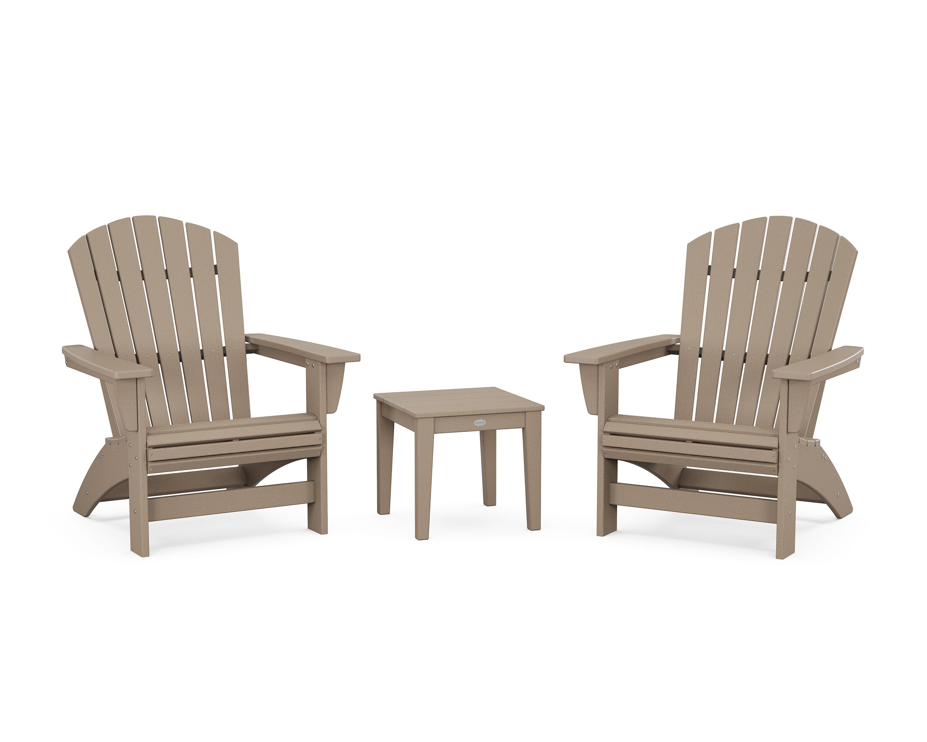 3-Piece Nautical Grand Adirondack Set in Vintage Sahara