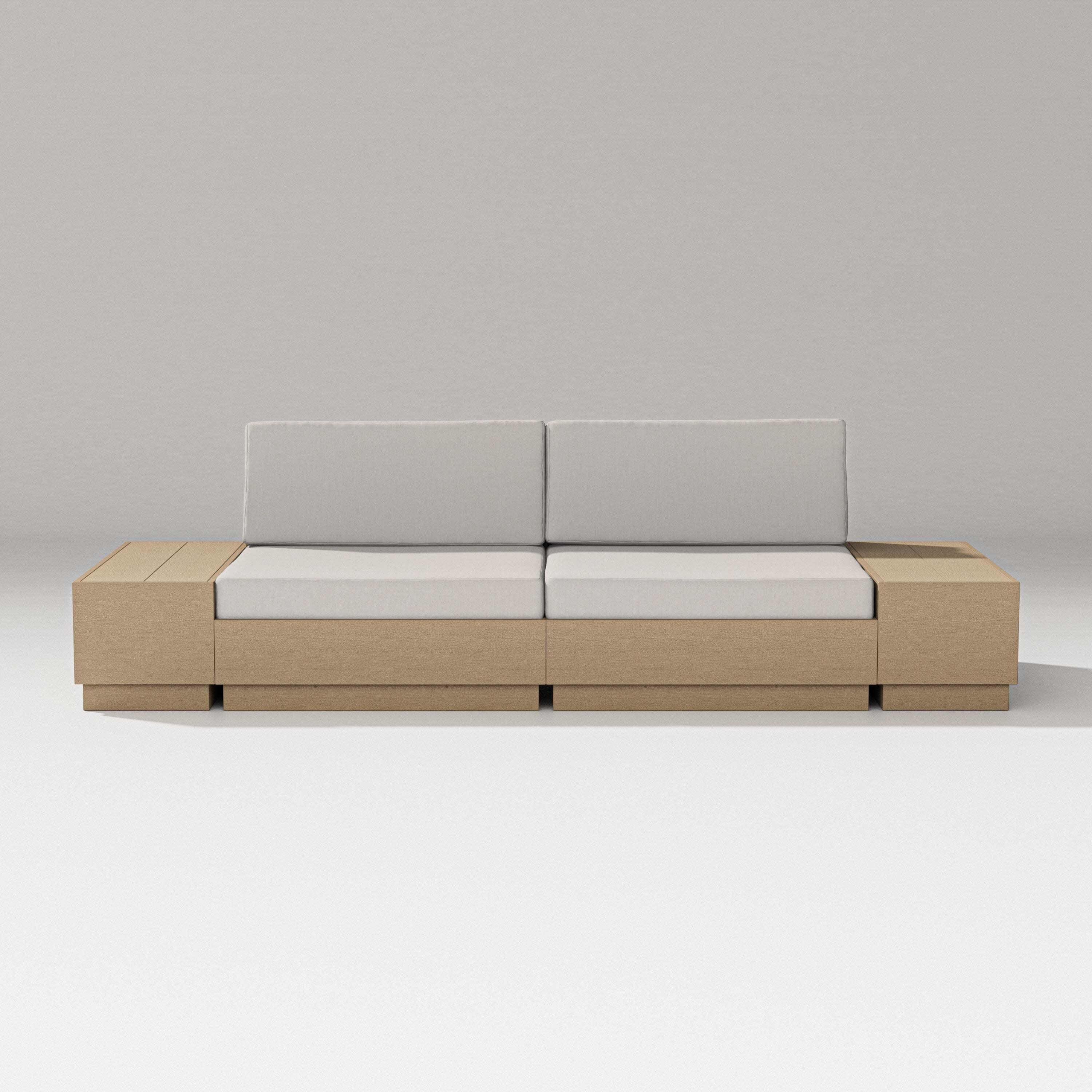 Elevate 4-Piece Loveseat Sectional in Vintage Sahara / Cast Ash