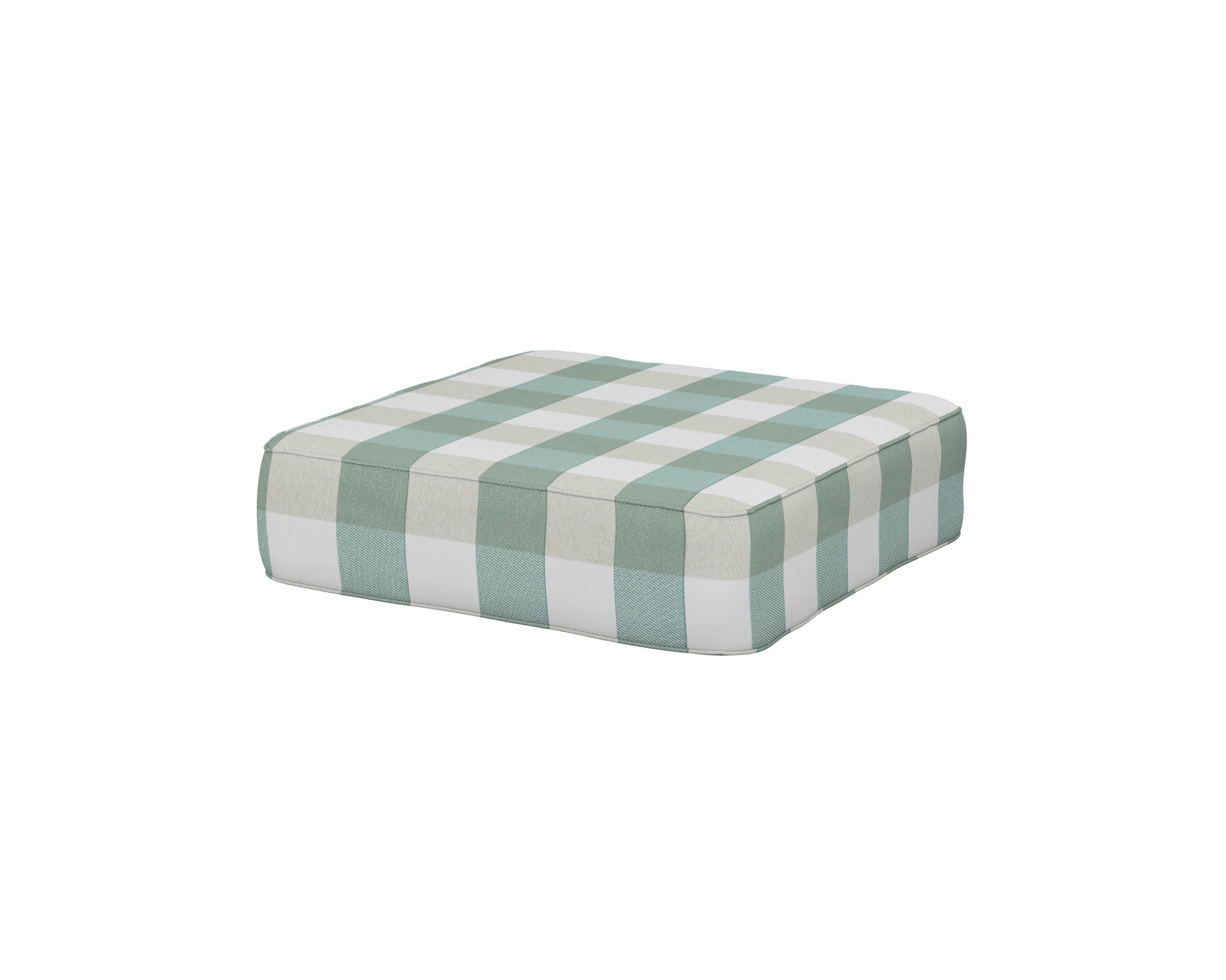 Ateeva 4000 Ottoman Cushion in Buffalo Plaid Glacier Spa