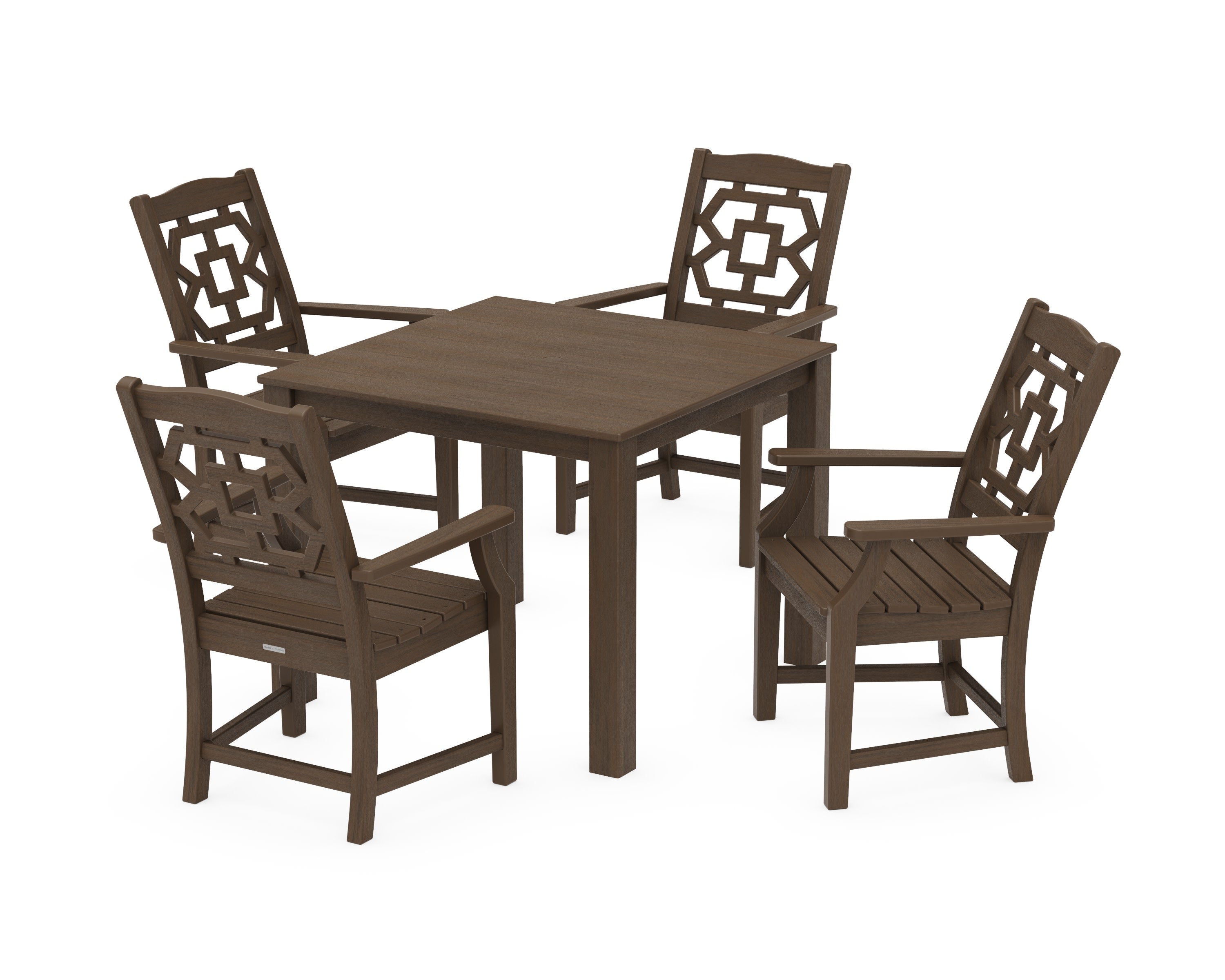 Chinoiserie 5-Piece Parsons Dining Set in Kona