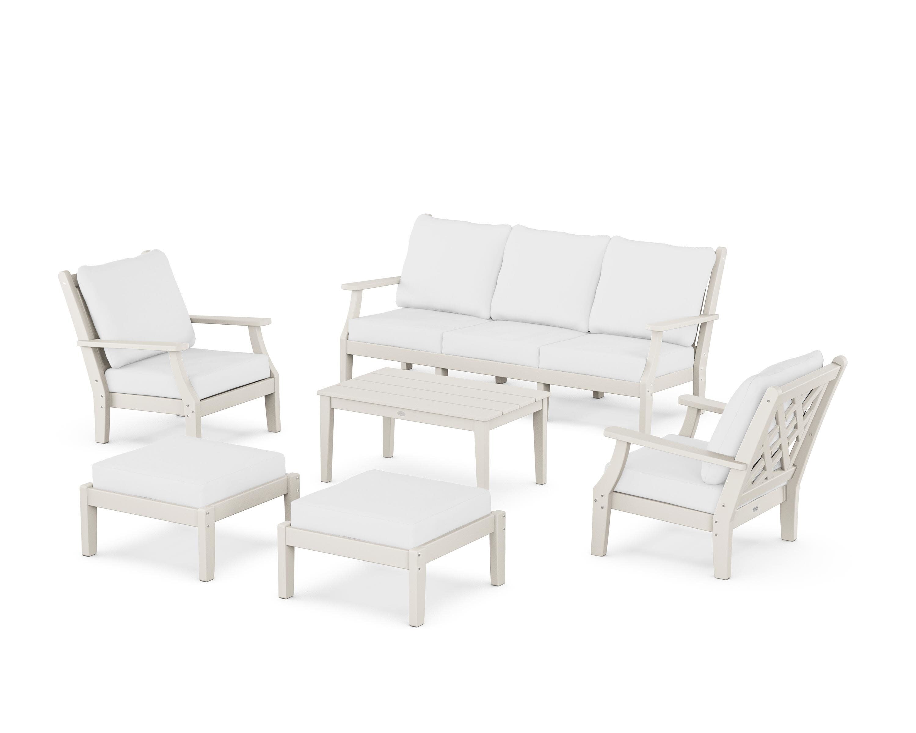 Wovendale 6-Piece Lounge Sofa Set in Sand / Natural