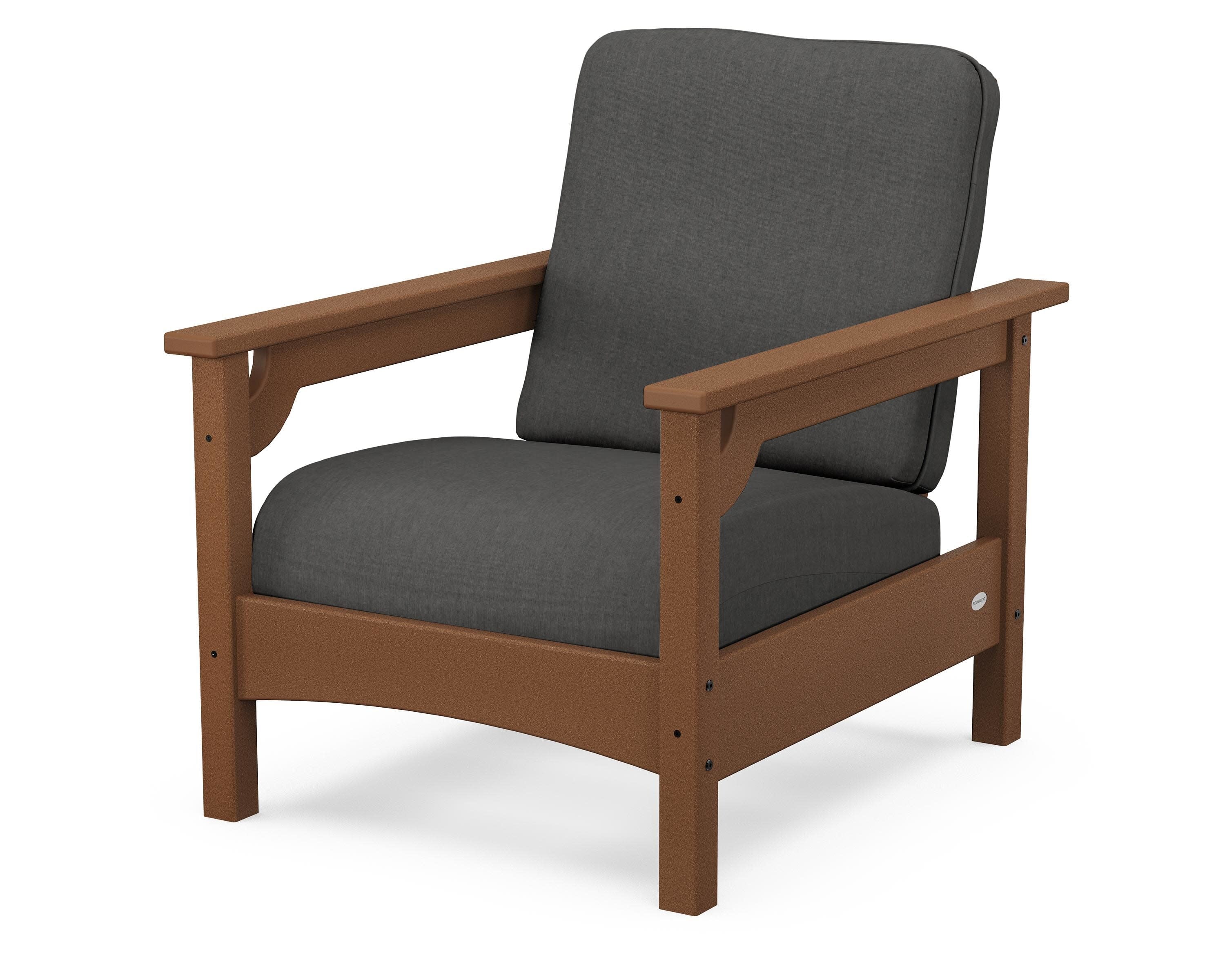 Club Chair in Teak / Spectrum Carbon