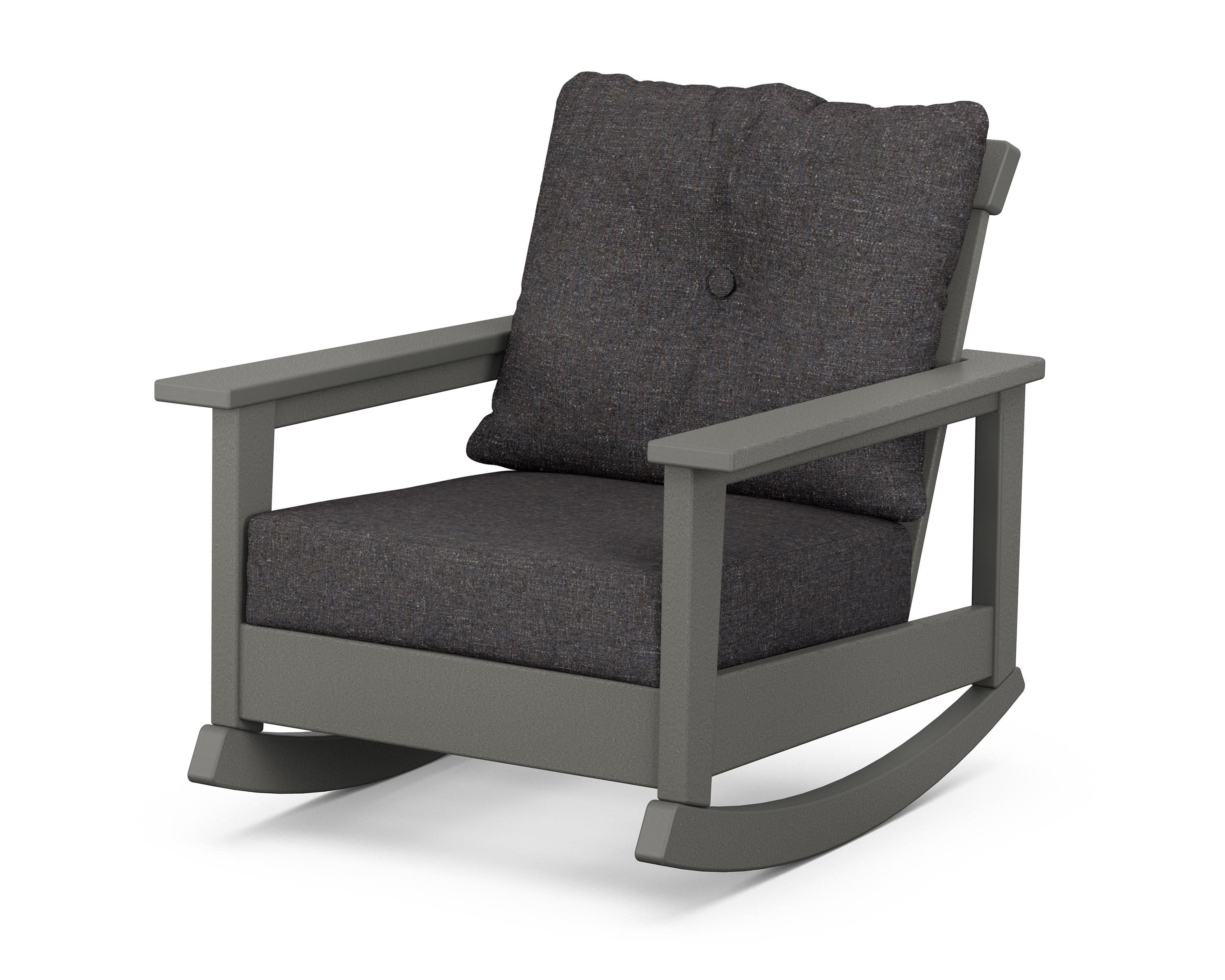 Prescott Deep Seating Rocking Chair in Slate Grey / Ash Charcoal