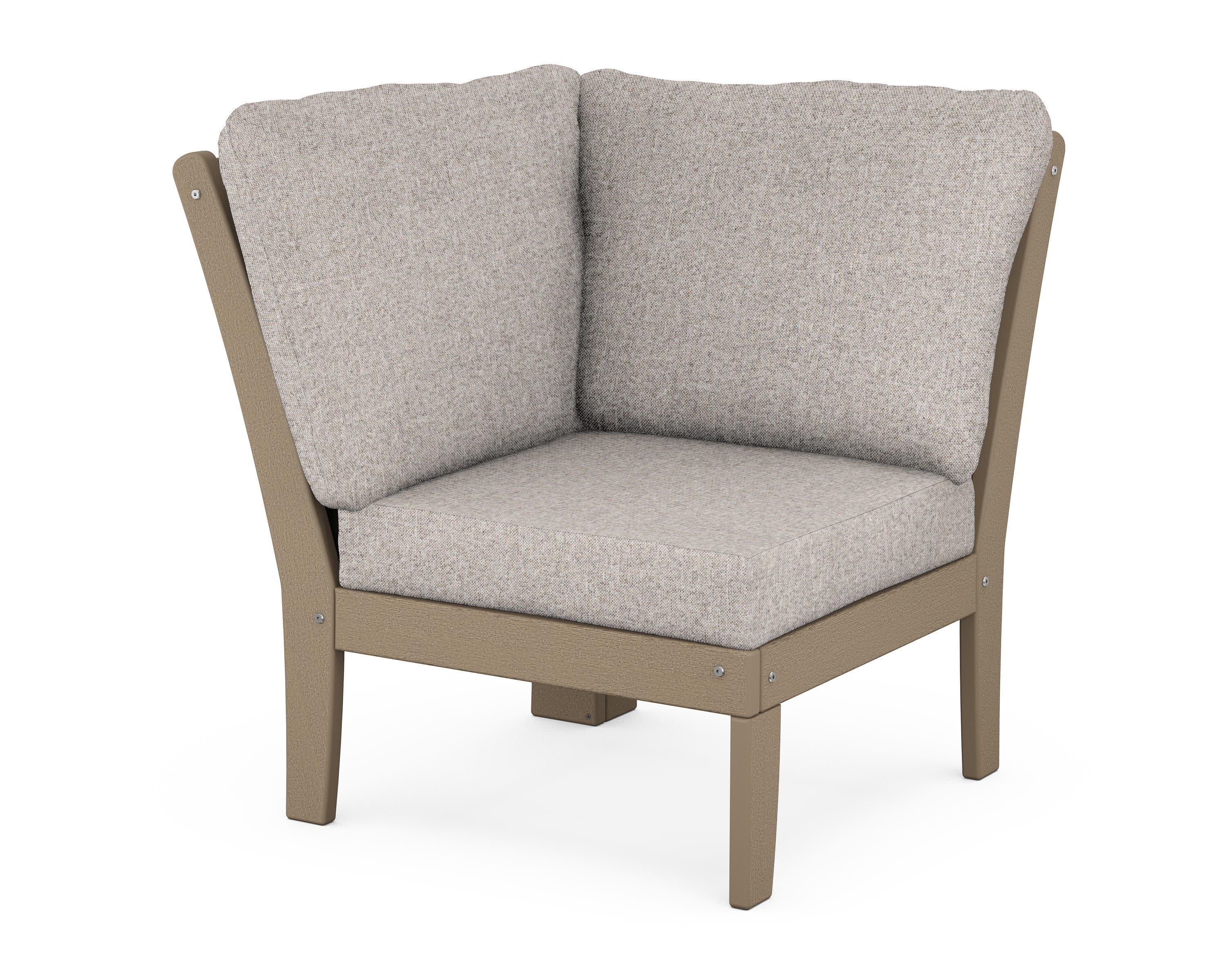 Braxton Modular Corner Chair in Vintage Sahara / Weathered Tweed