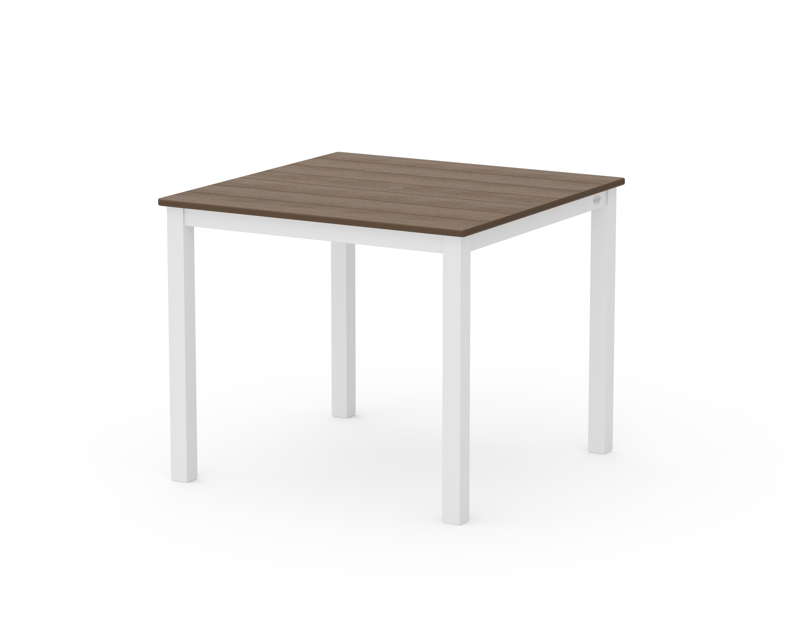 Main Street 36" x 36" Dining Table in White / Kona