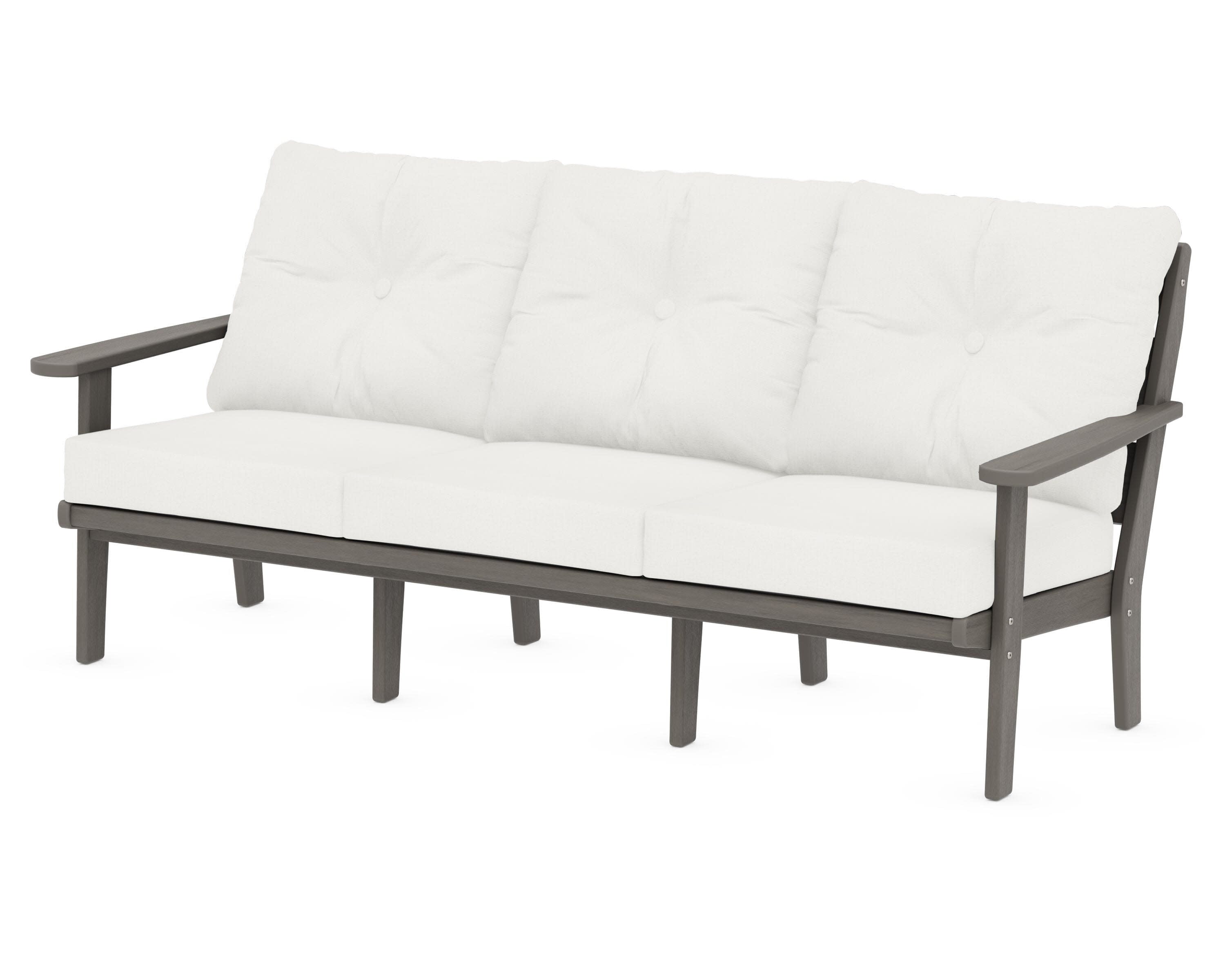 Lakeside Deep Seating Sofa in Driftwood / Natural Linen
