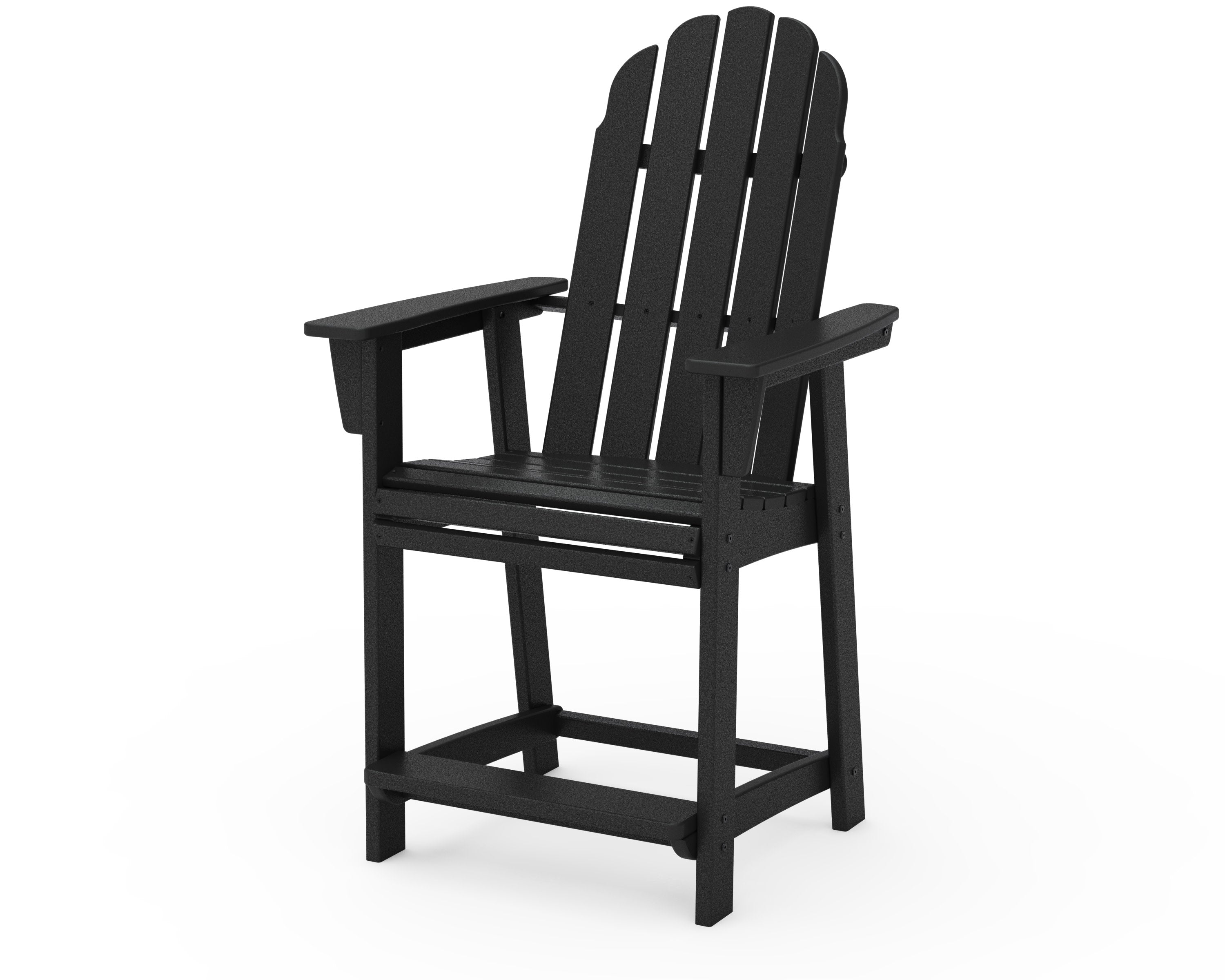 Vineyard Curveback Adirondack Counter Chair in Black