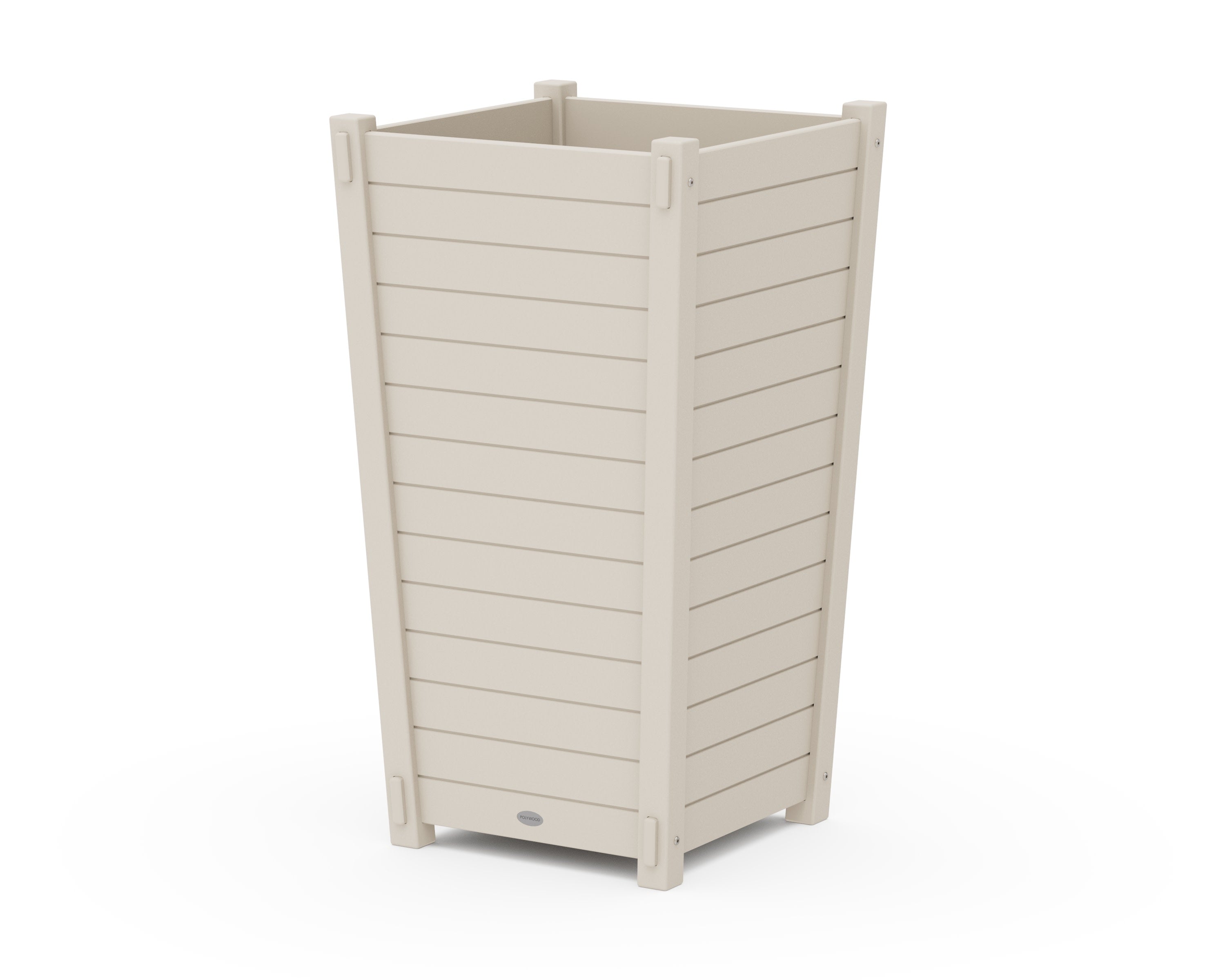 Nautical Large Tapered Square Tall Planter Box in Sand