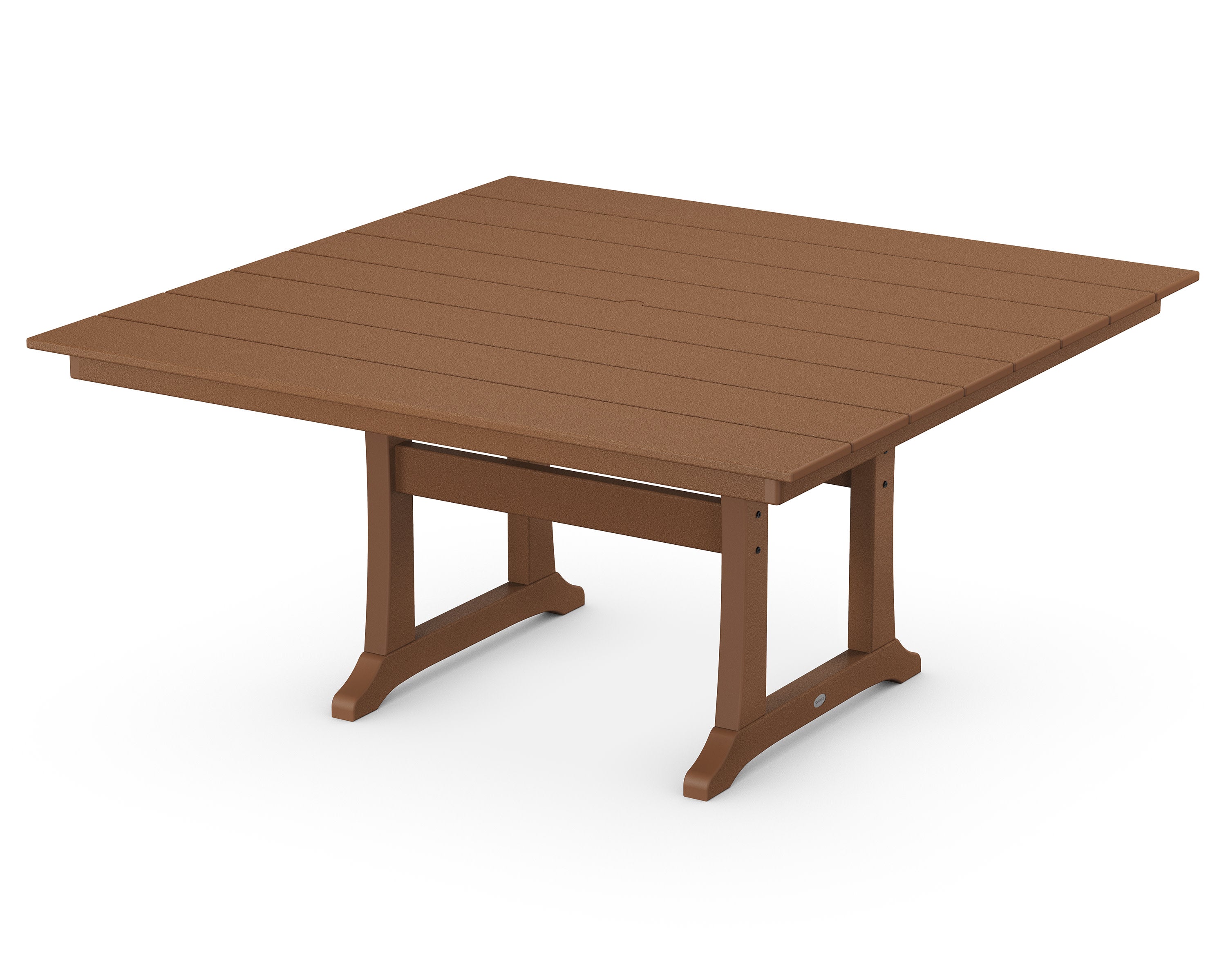 Farmhouse Trestle 59" Dining Table in Teak
